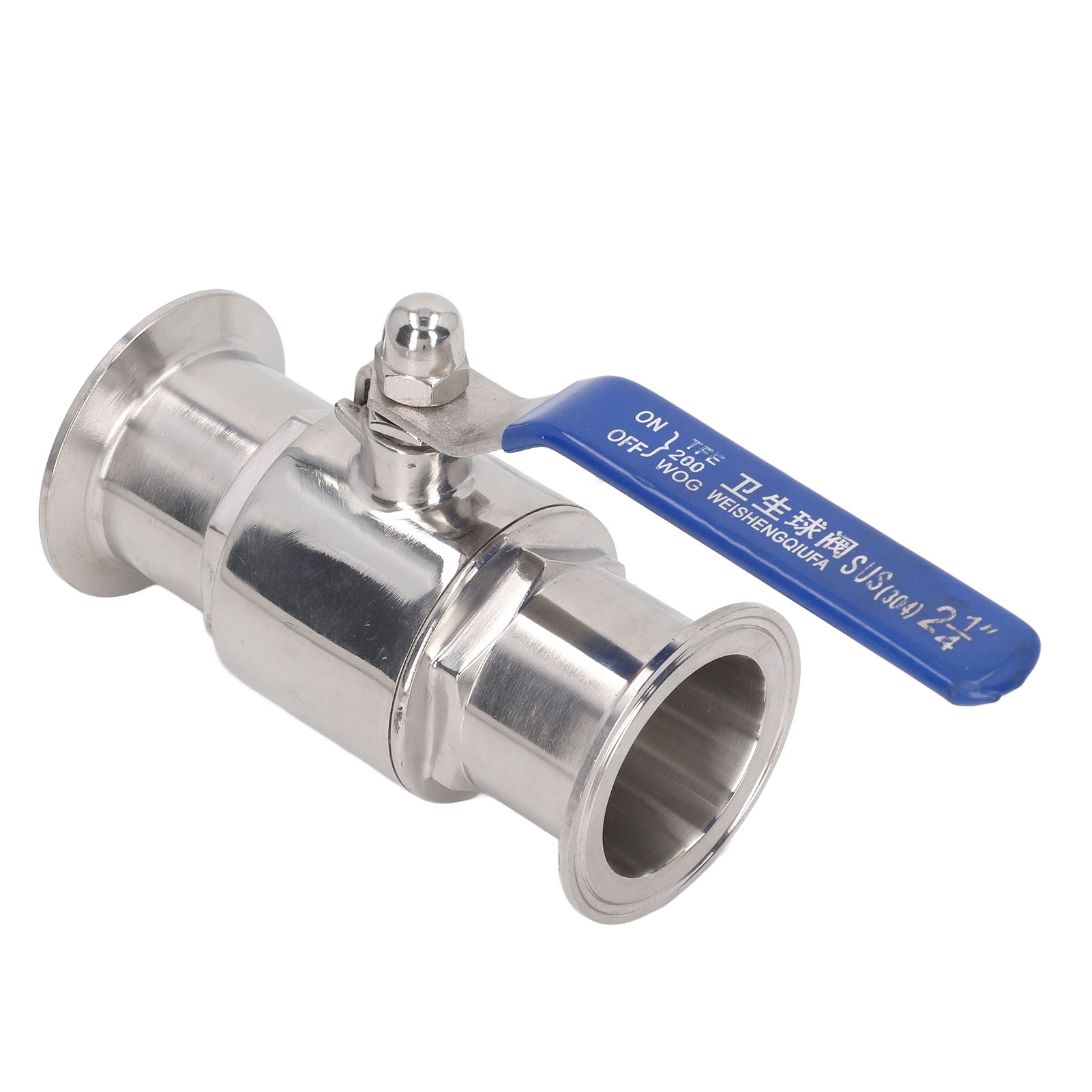 Schnell Öffnendes, Hygienisches Kugelventil Aus Edelstahl 304 Zur Wasserdurchflussregelung, 57 Mm Außendurchmesser