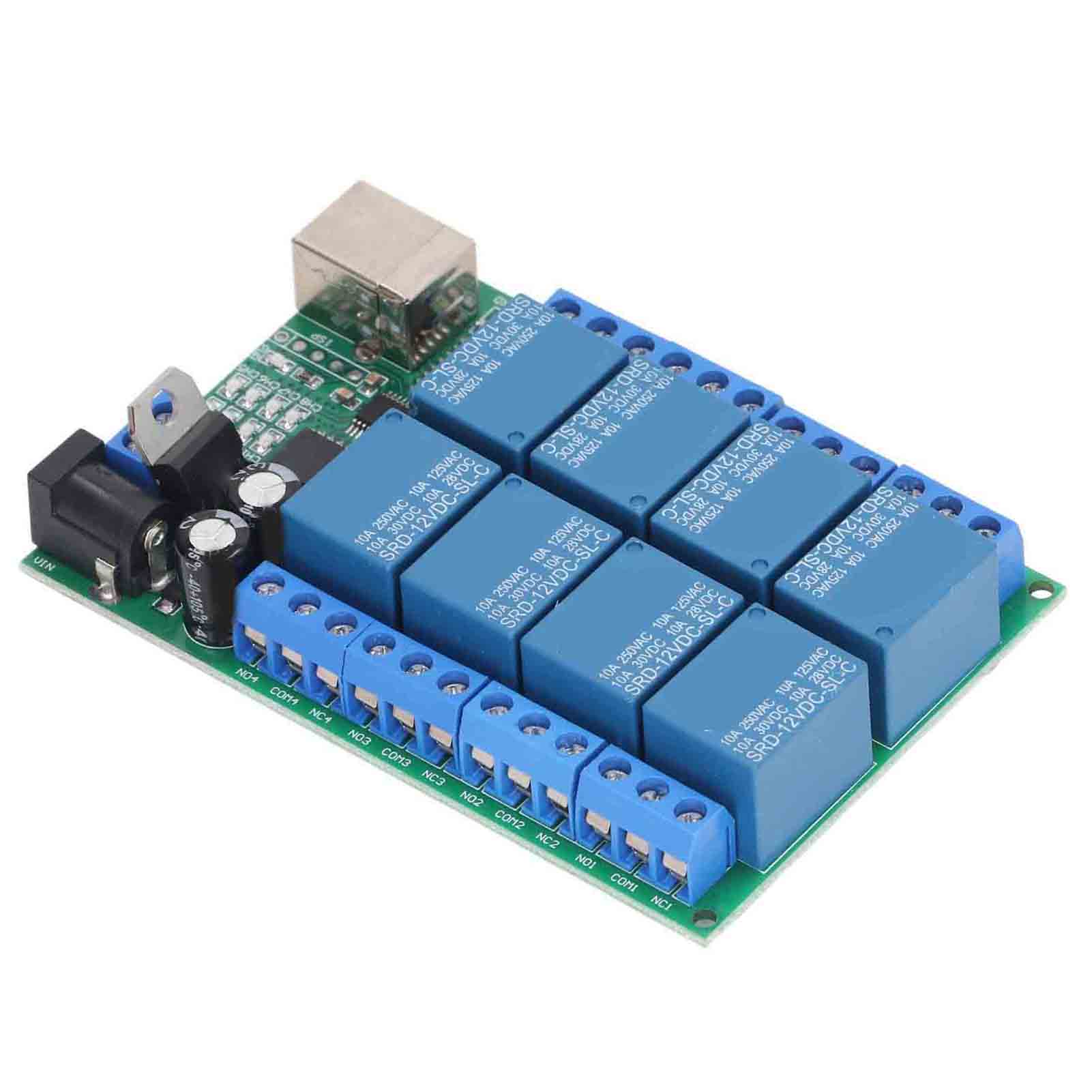 8-kanal-dc12v-relaismodul, Serielle Uart-schnittstelle, Schalter, Speicherprogrammierbare Steuerung (sps), Motor, Led, Fernbedienung, Computer, Multifunktions-usb-controller