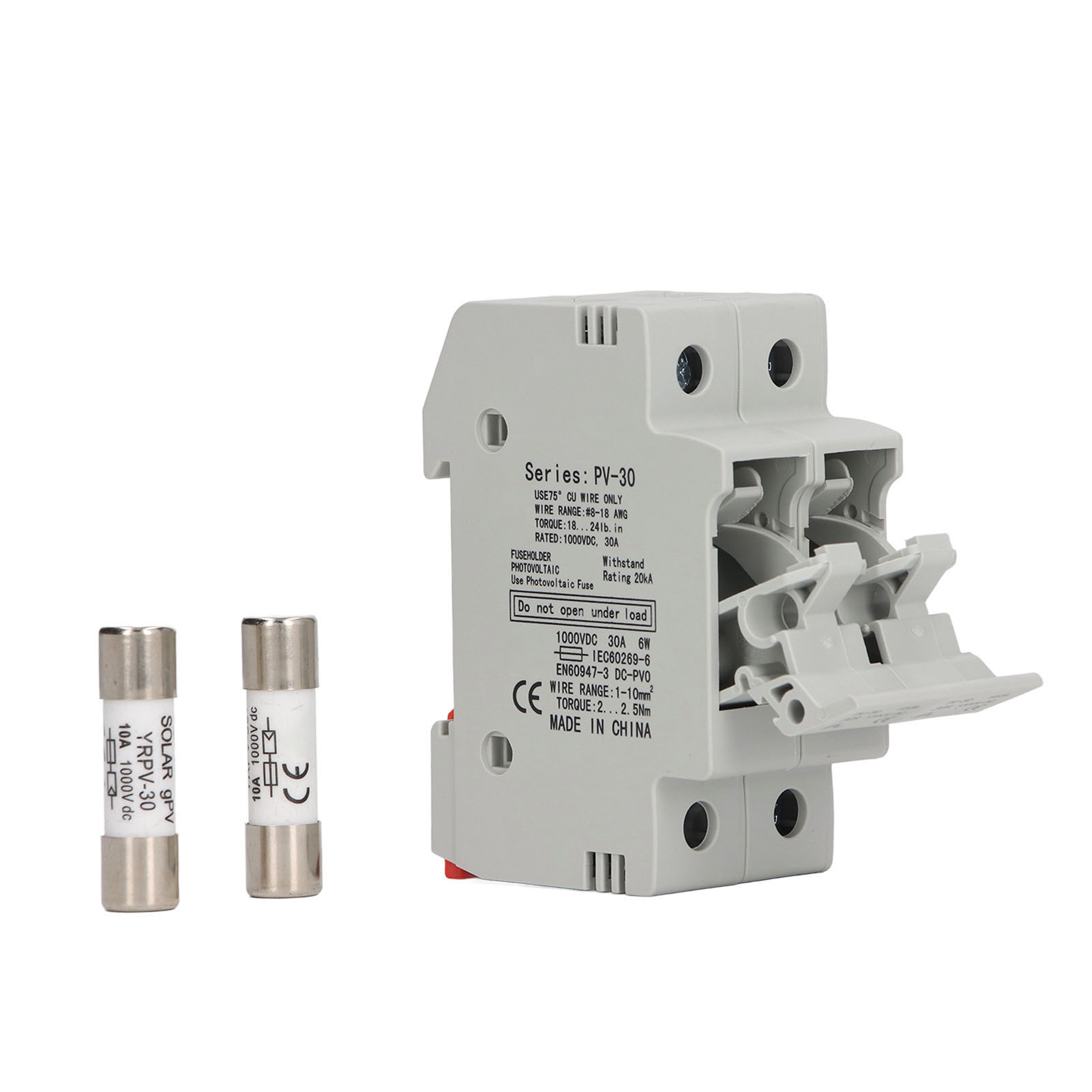 Miniatur-bipolar-sicherungshalter 10 A, Abs-schutzgehäuse, Sockel Für Photovoltaik-sicherungshalter Zum Schutz