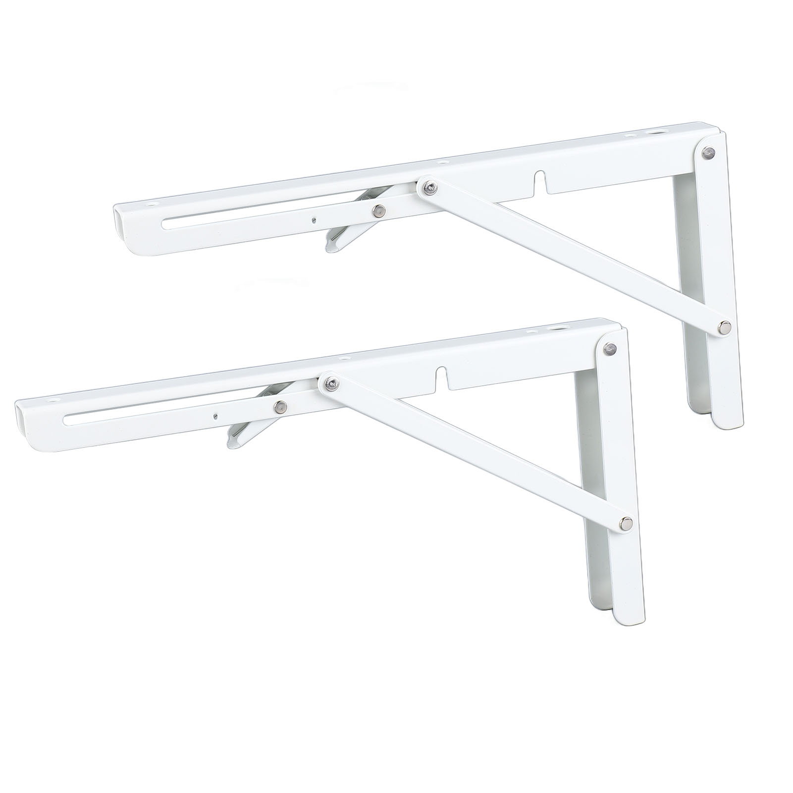 Klappbarer Regalträger Aus Dickem, Robustem Eisen, Höhenverstellbar, Weiß, 350 X 178 Mm