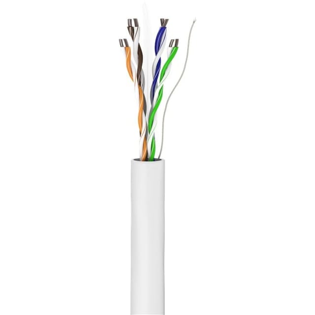 Pro CAT 6 network cable U/UTP white 305 m - CCA cop - Weiß - 305m
