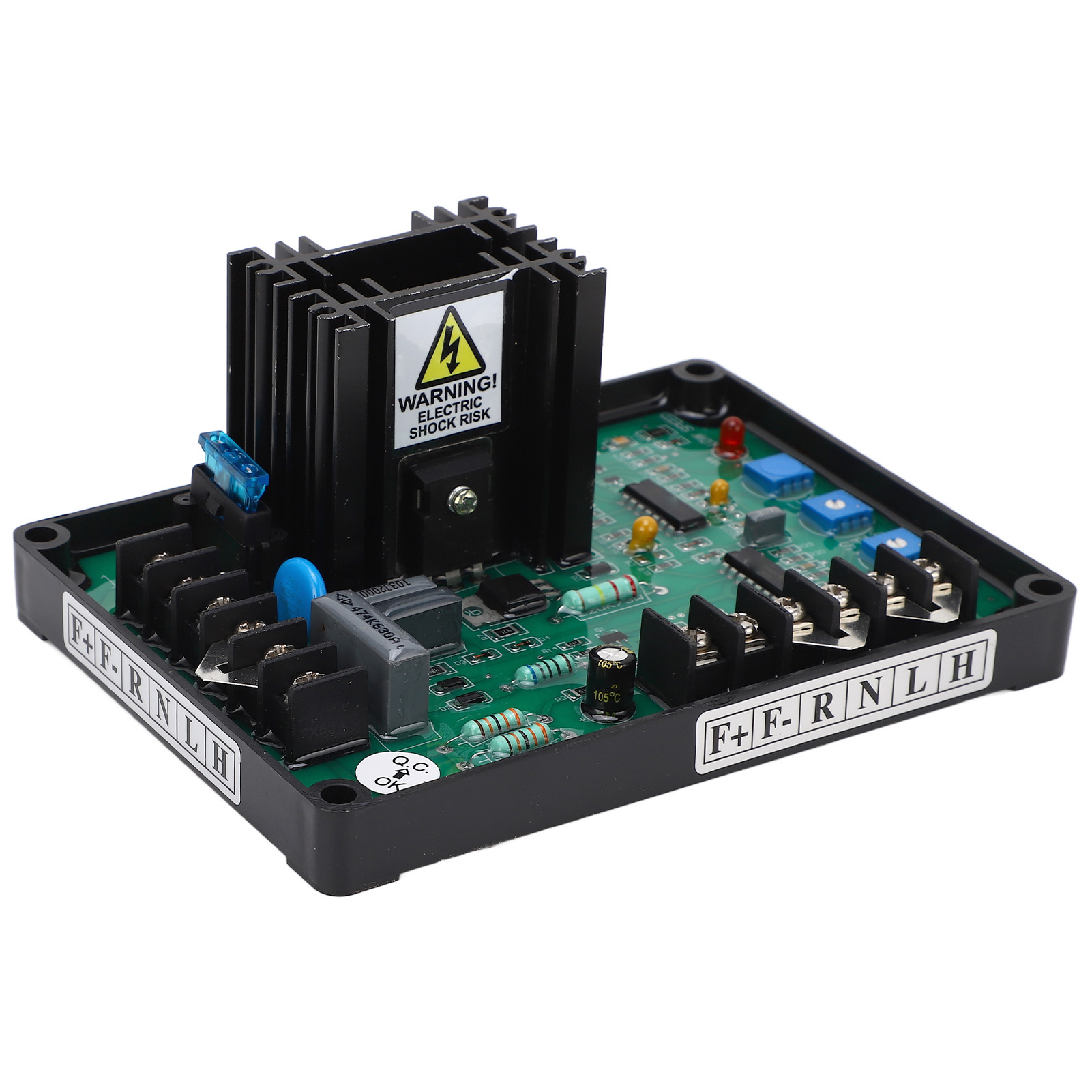 Automatischer Spannungsregler Für Generatoren Mit Blauem Potentiometer, Kfz-sicherung Und Avr-modul Für 180-240-v-generatorsätze