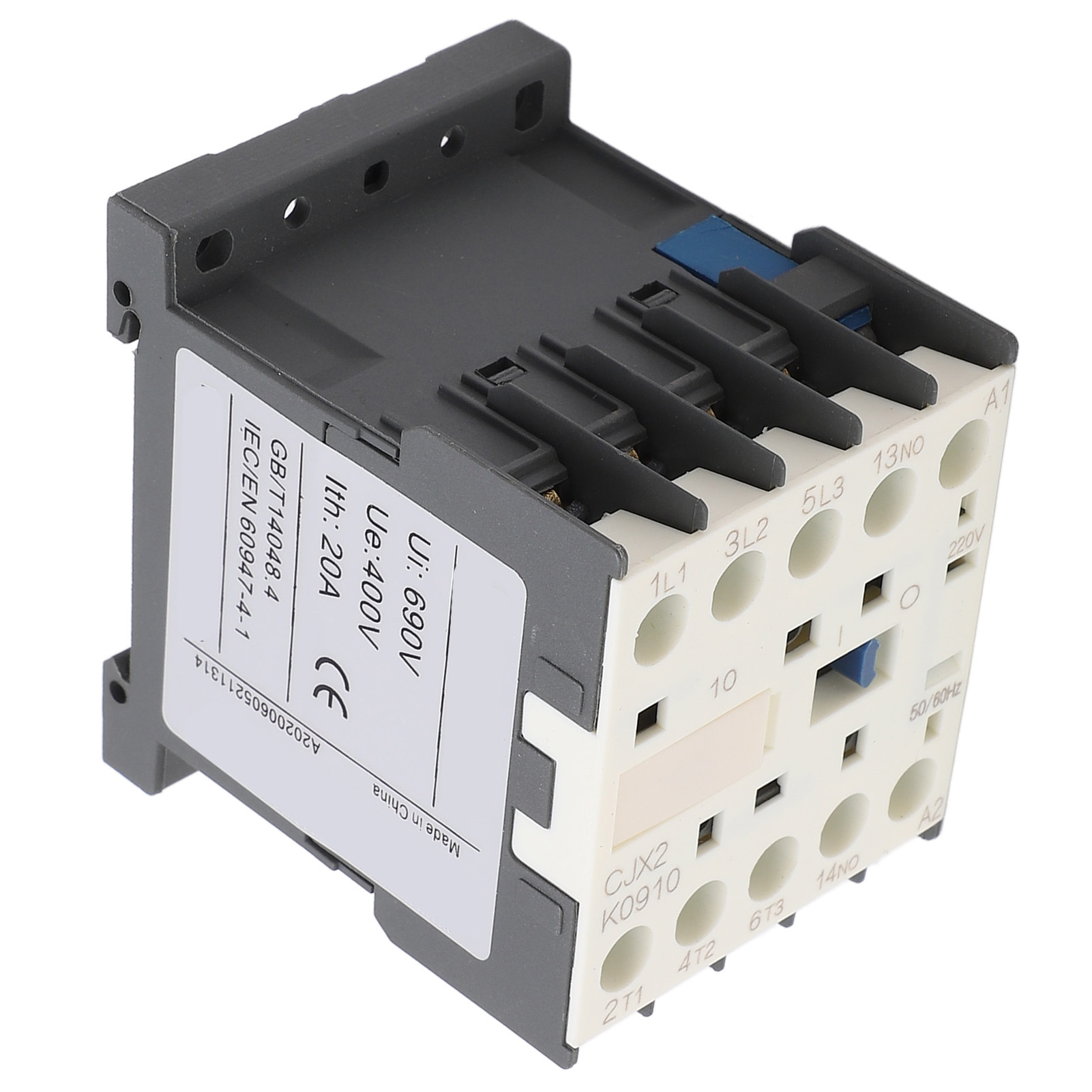 Ac 4 No 3p Schütz, 220 V 9 A Verstärkter, Silberbeschichteter Elektrischer Schütz Für Die Stromverteilung