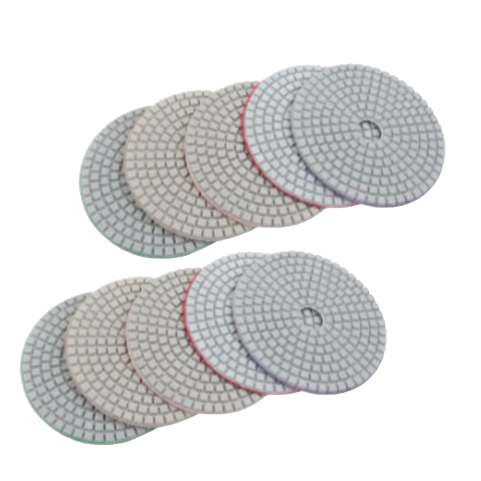 Set Mit 10 Flachen Diamantpolierscheiben, Weich Und Verschleißfest, Mit Halterung Für Stein Und Keramik.