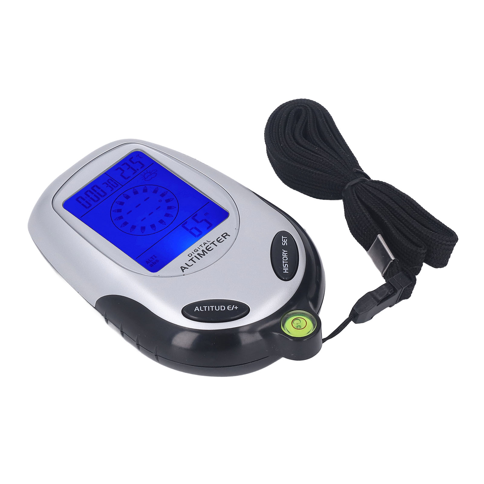 6-in-1 Multifunktions-höhenmesser, Barometer, Thermometer Und Uhr Mit Digitalanzeige Für Outdoor-aktivitäten