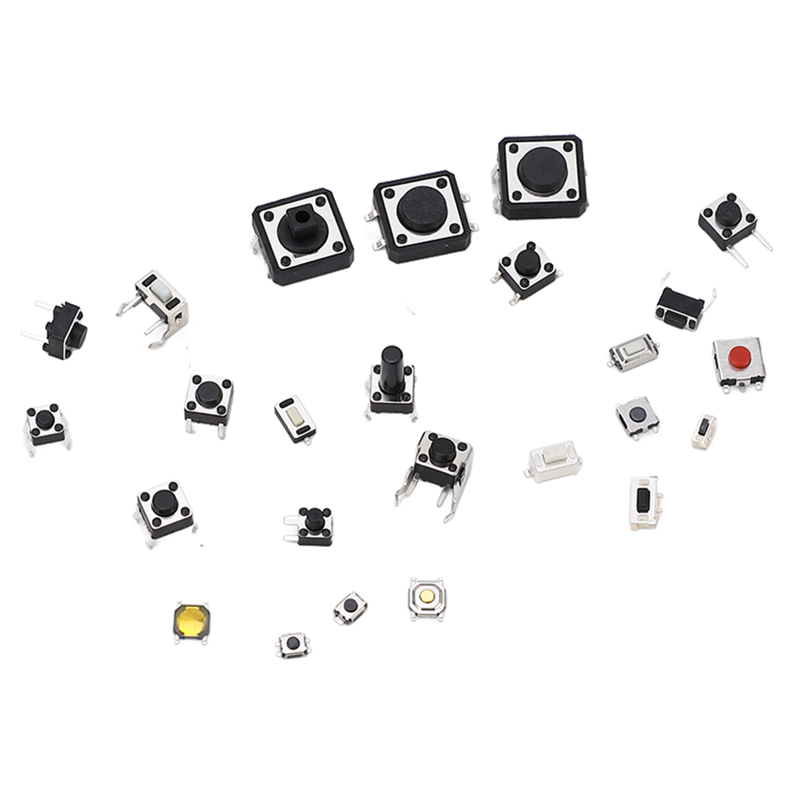 Packung Mit 125 Mini-selbstrückstellknöpfen Mit Metallabdeckung Für Fernseher, Kameras Und Faxgeräte