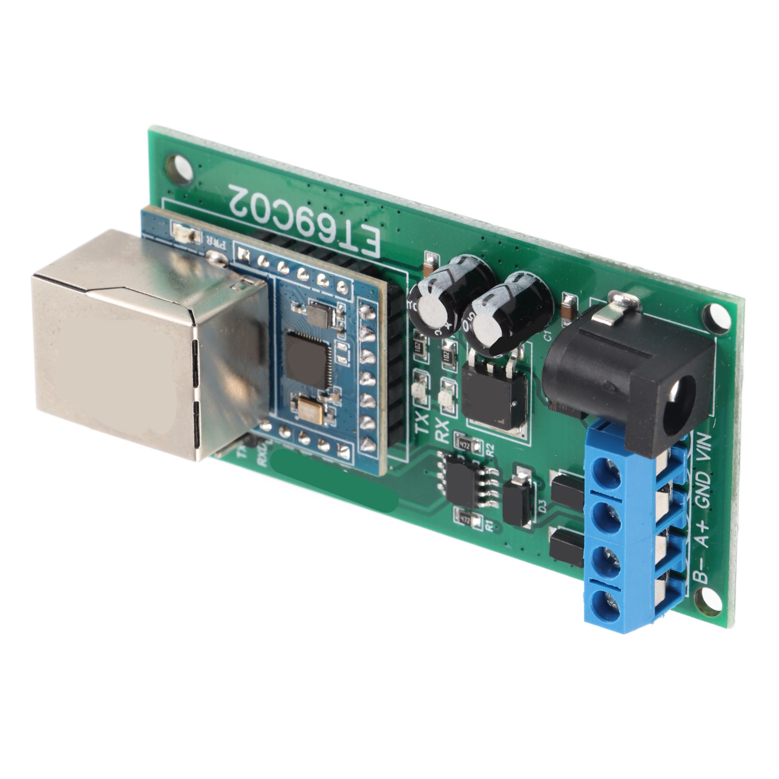 Ethernet-zu-rs485-konverter 9600 Bps Mit Tvs-überspannungsschutz, Rs485 Rtu Tcp Zu Ethernet Udp Tcp 12v Modul (ohne Gehäuse)