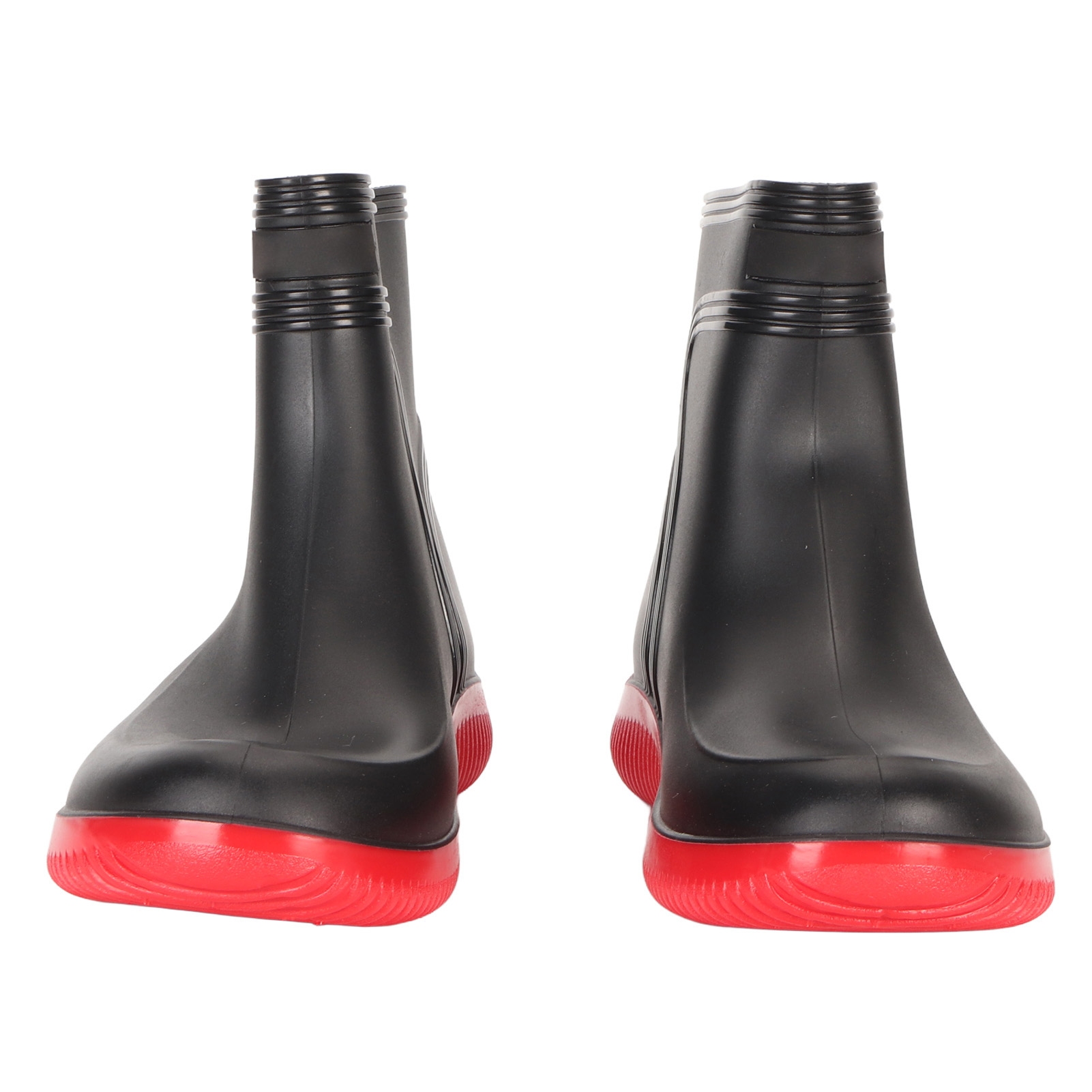 Herren-regenstiefel Bis Zur Wade, Wasserdicht Und Rutschfest, Für Outdoor-arbeit, Jagen, Angeln Und Autowaschen, Schwarz Und Rot, Größe 38