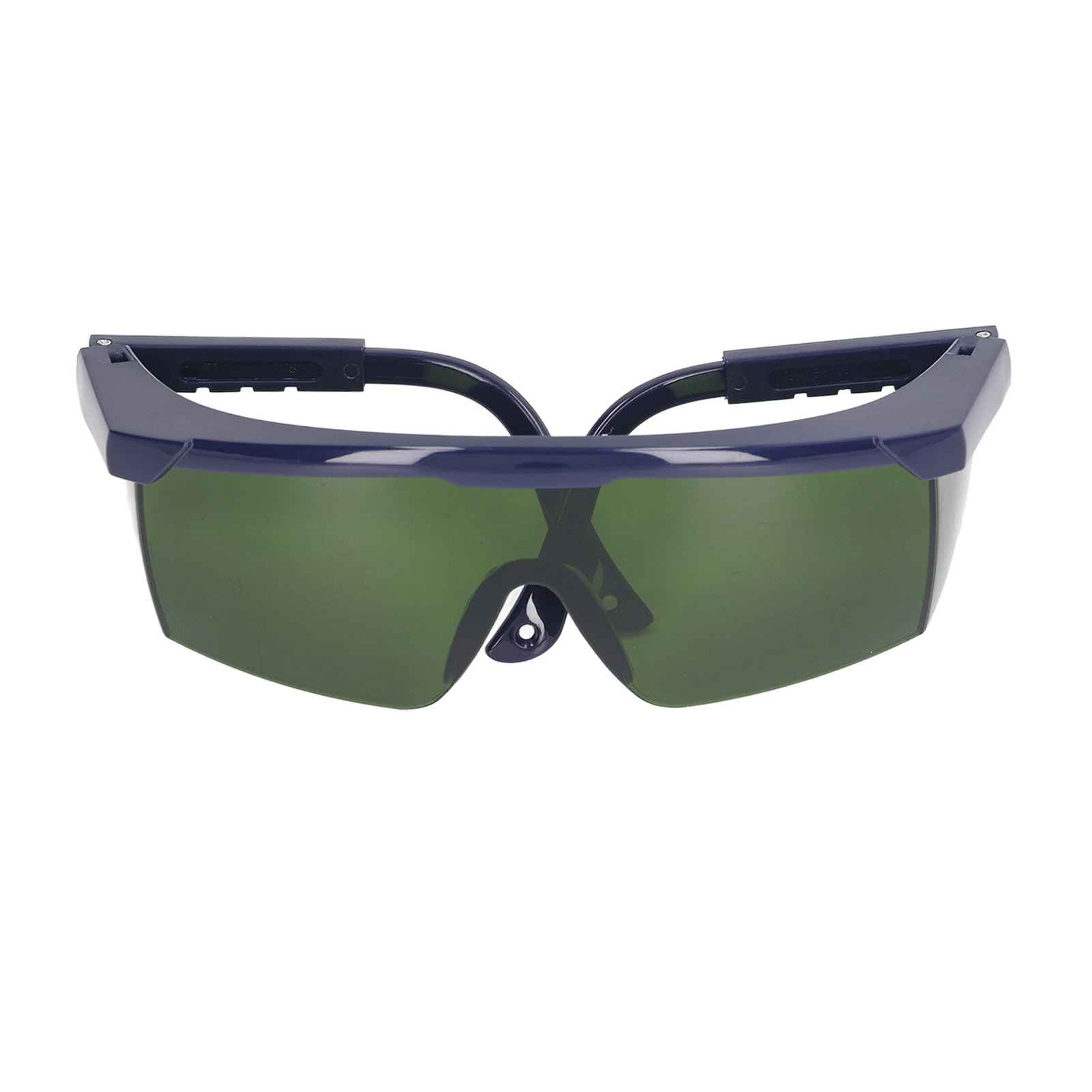 Laserschutzbrille Mit Glasfaseroptik, Grüne Gläser, Blauer Rahmen, 740–1100 Nm