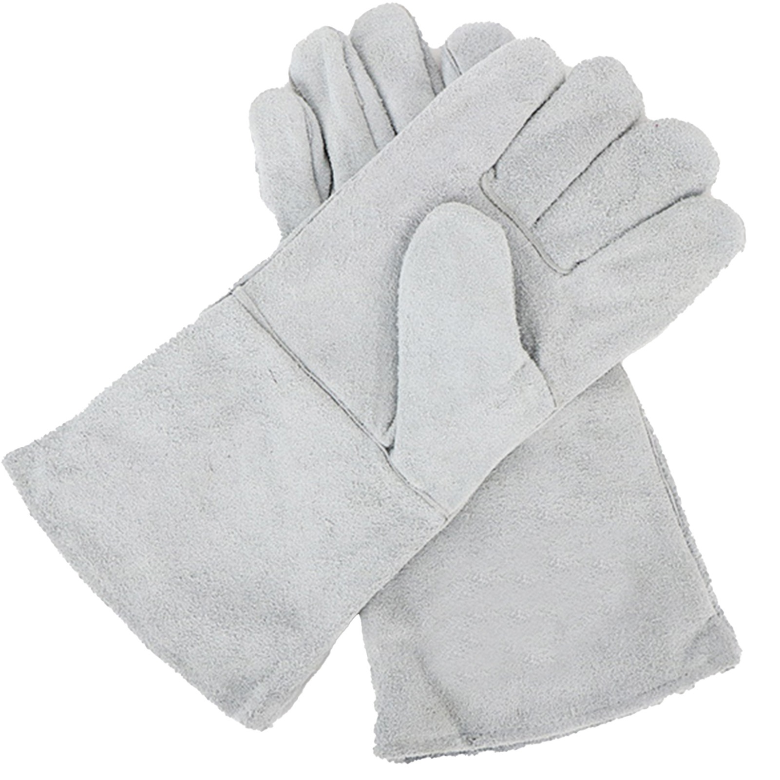 Paar 35 Cm Lange, Hochtemperaturbeständige Schweißerhandschuhe Mit Getrennten Fingern, Hitzebeständige Handschuhe, Arbeitswerkzeug