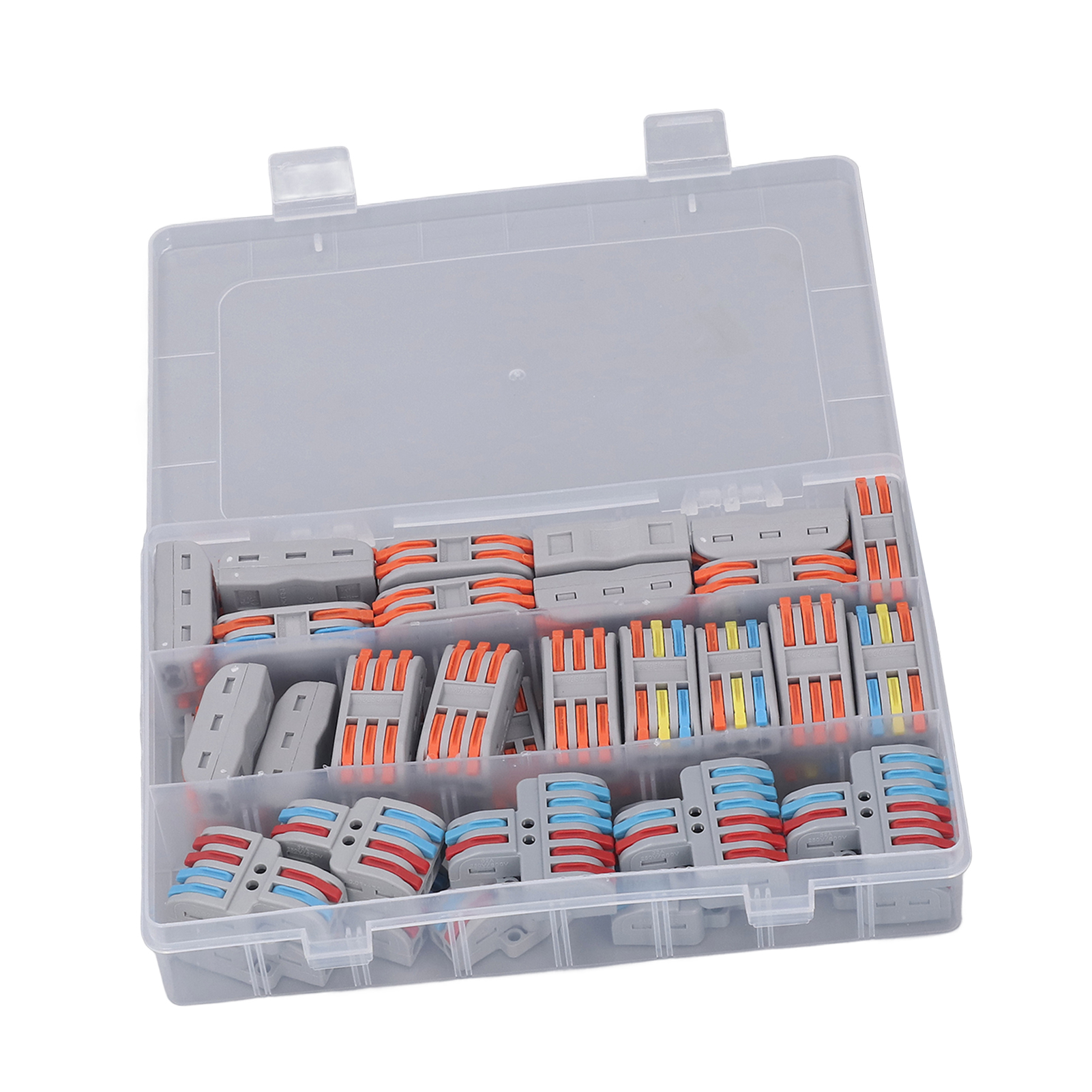 46 Hebel-abzweigverbinder, Leiterverbinder, 4 Typen Für 0,2 Bis 4,0 Mm²