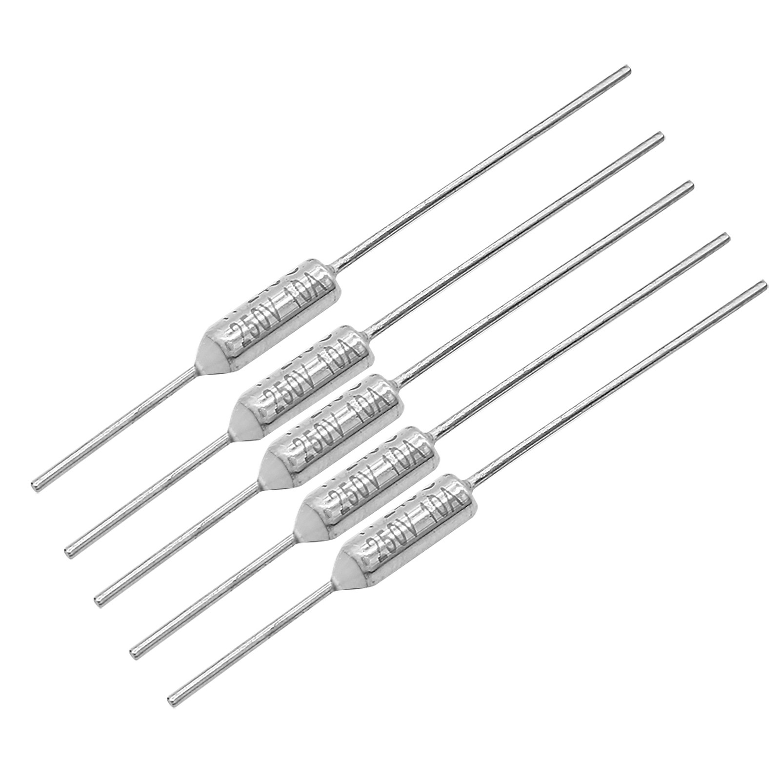 Packung Mit 5 Metallischen Thermosicherungen Der Serie Ry Tf, 240 °c, Für Hochtemperatur-elektronikbauteile, 10 A, 250 V