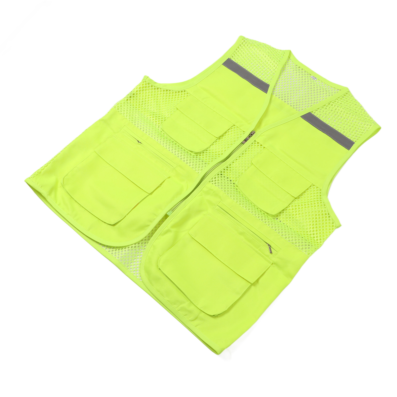 Hochsichtbare, Reflektierende Weste, Wasserdicht Und Atmungsaktiv, Aus Mesh-gewebe, Für Mehr Sicherheit Auf Baustellen Und Bei Nachtfahrten, Größe 2xl, Fluoreszierend Grün