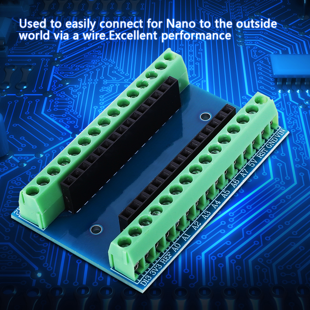 Nano V3.0 Erweiterung, I/o-erweiterungsplatine, Terminaladapter Für Controller, 1 Stück, Kompatibel Mit Arduino Nano, Praktischer Klemmenblock.