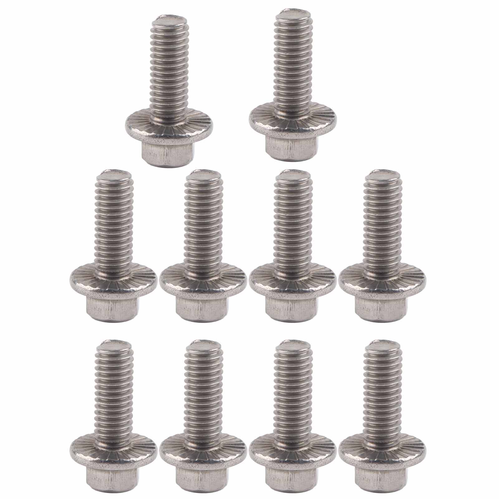 Packung Mit 10 M6-sechskantschrauben Mit Integrierten Unterlegscheiben, Aus Edelstahl Ss304, Hochbelastbare Befestigungsschrauben