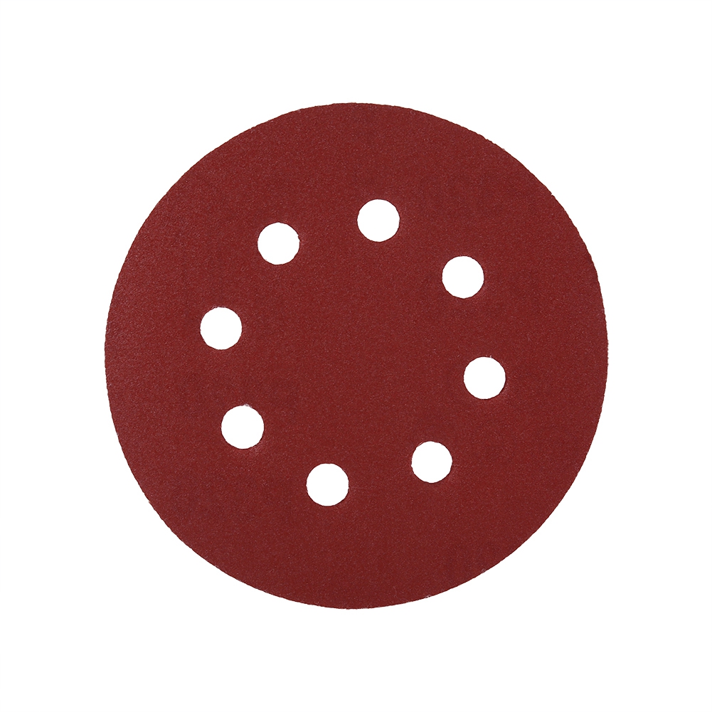 Rote Schleifscheiben, 125 Mm, 8 Löcher, Körnung 320, Schleifscheiben-set Für Schleifmaschinen