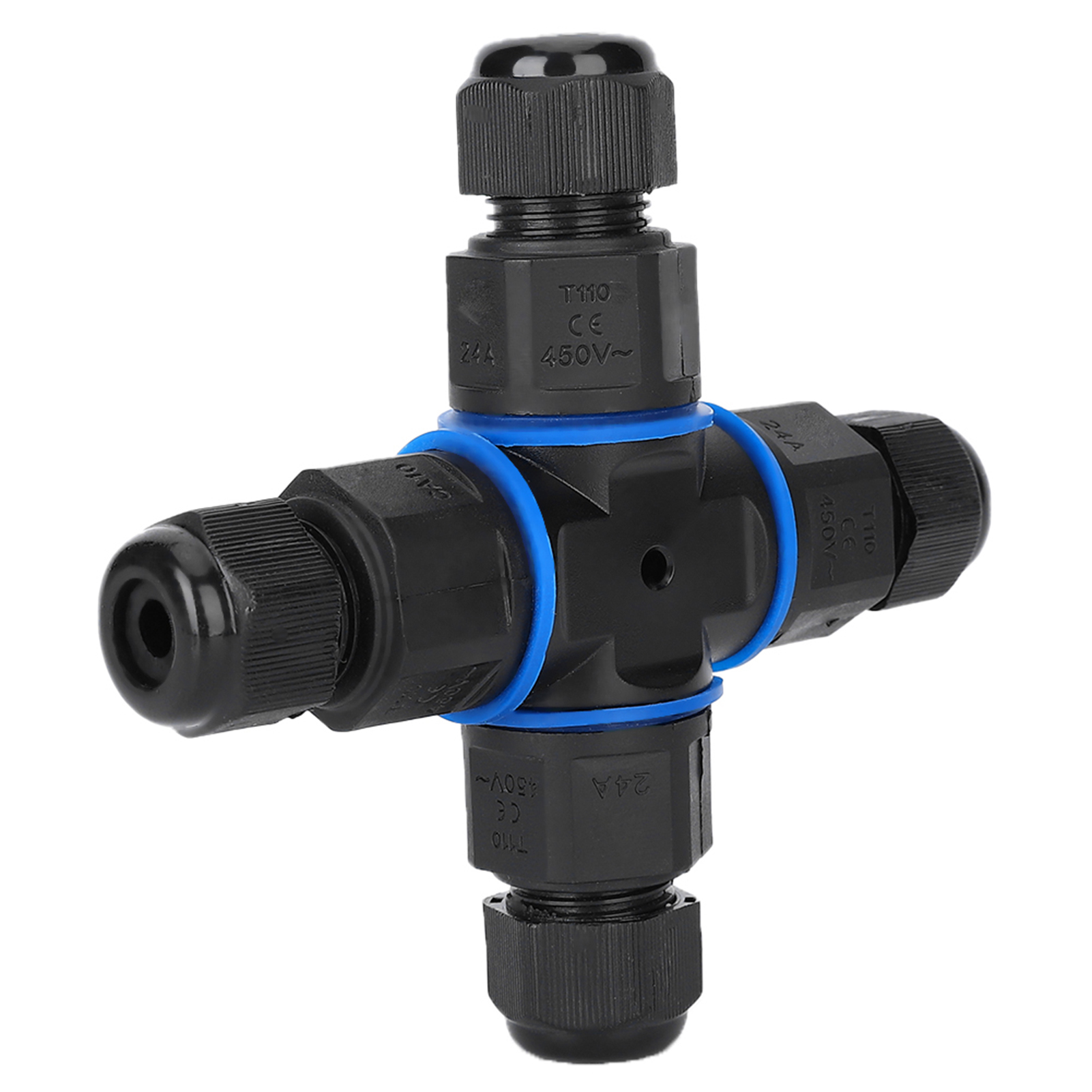 Ip68 Wasserdichte Anschlussdose Mit 4 Eingängen, Vernickeltes Messing, 16a/250v Elektrischer Anschluss, Schraubklemme Für Außenverdrahtung, Wasserdicht Und Korrosionsbeständig.