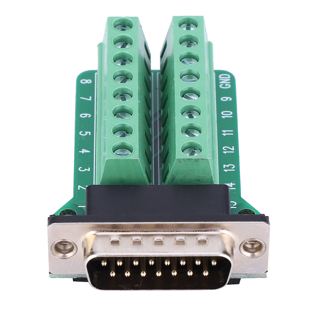 Packung Mit 2 Db15-steckern (männlich) Mit Klemmenblock, Genietet, Db15-g2-00, Für Industrielle Verkabelung