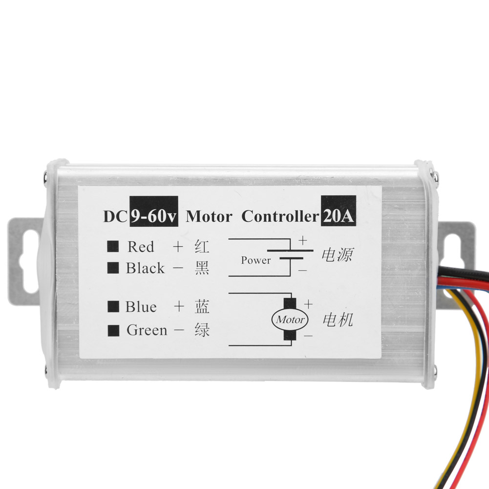 Pwm-drehzahlregler Für Gleichstrommotoren, Stufenloses Steuermodul Dc 9–60 V 20 A, Vorwärts- Und Rückwärtslauf
