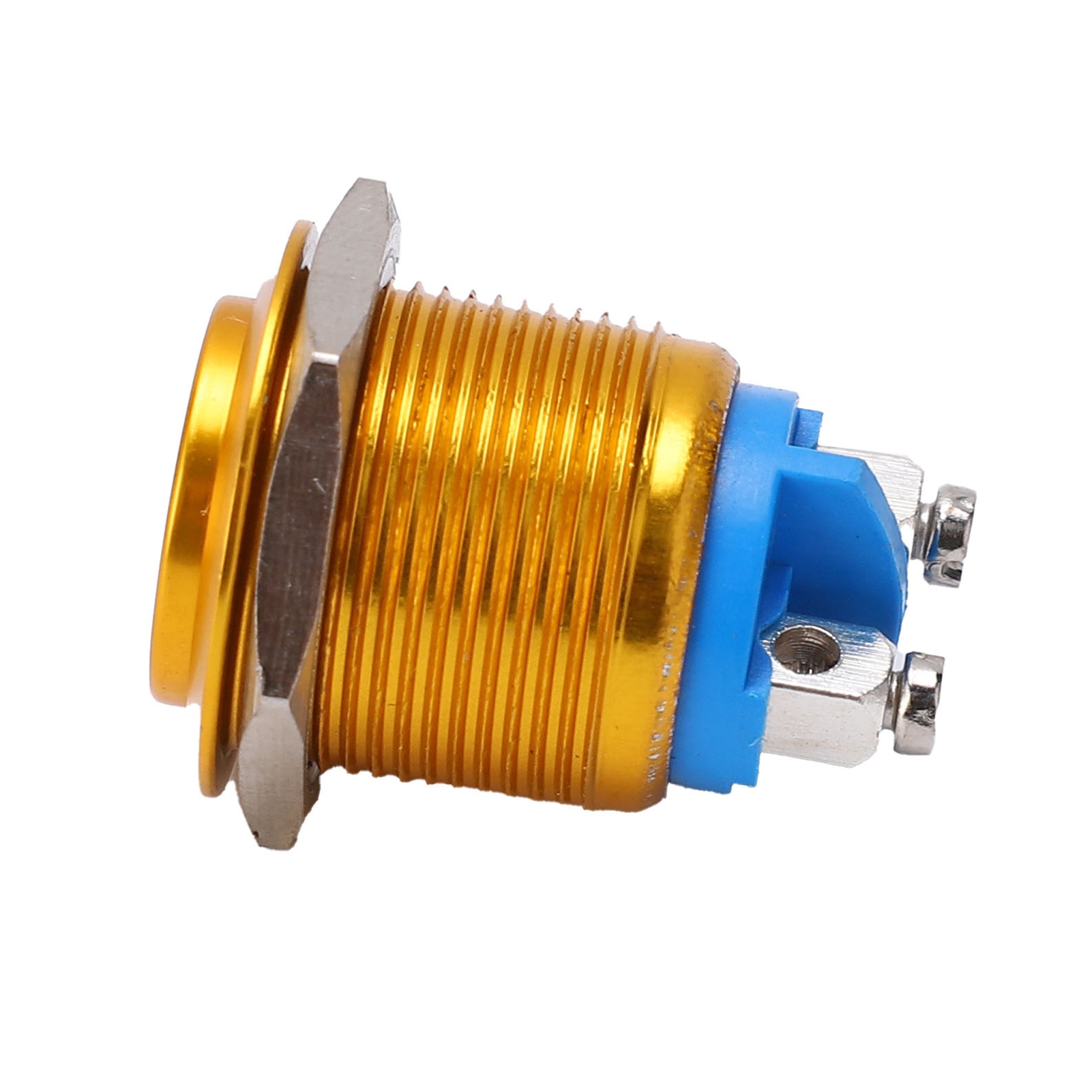 Hochwertiger Metall-druckknopf Mit Vollständiger Oxidation Und Automatischer Rückstellung, 19-mm-schraubfußschalter Zur Leistungssteuerung (gelb)