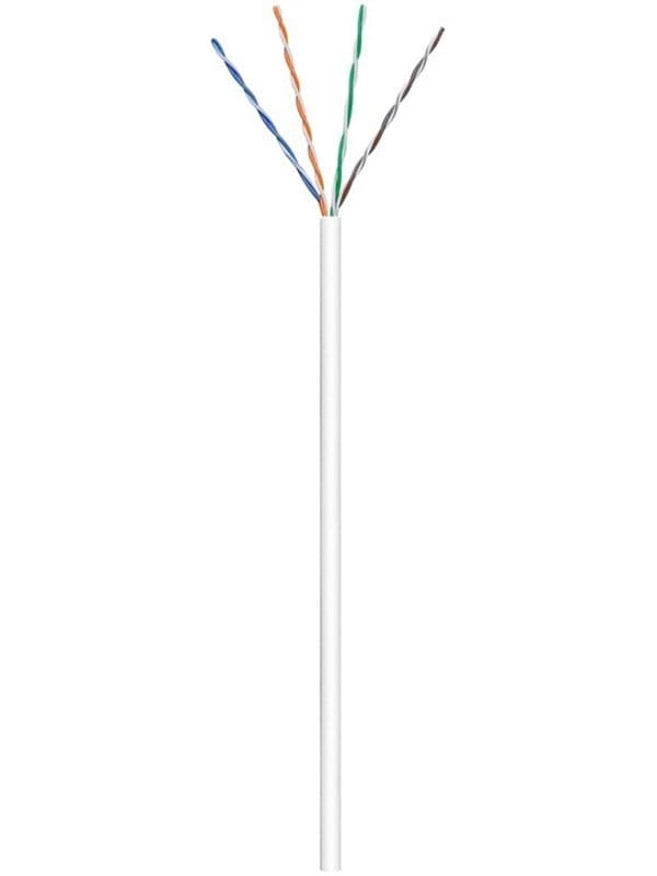 Pro CAT 6 network cable U/UTP white 100 m - CCA cop - Weiß - 100m