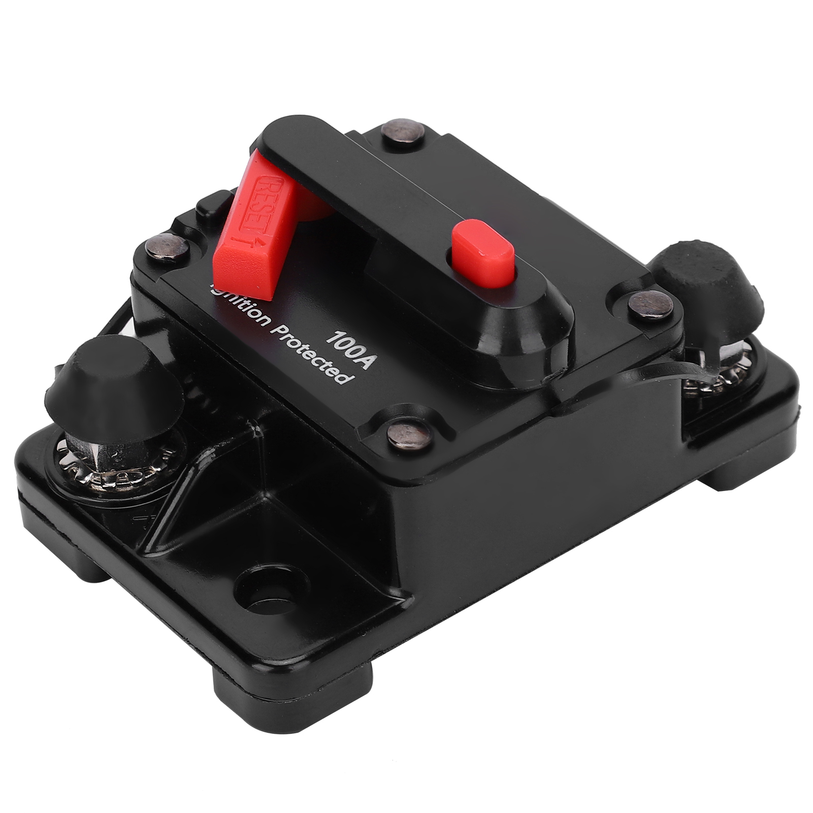 Automatische, Rückstellbare 100-a-sicherung (12–42 V Dc), Wasserdichter Sicherungshalter Aus Kupfer, Selbstrückstellender Schutzschalter, Rot, Für Elektrische Systeme