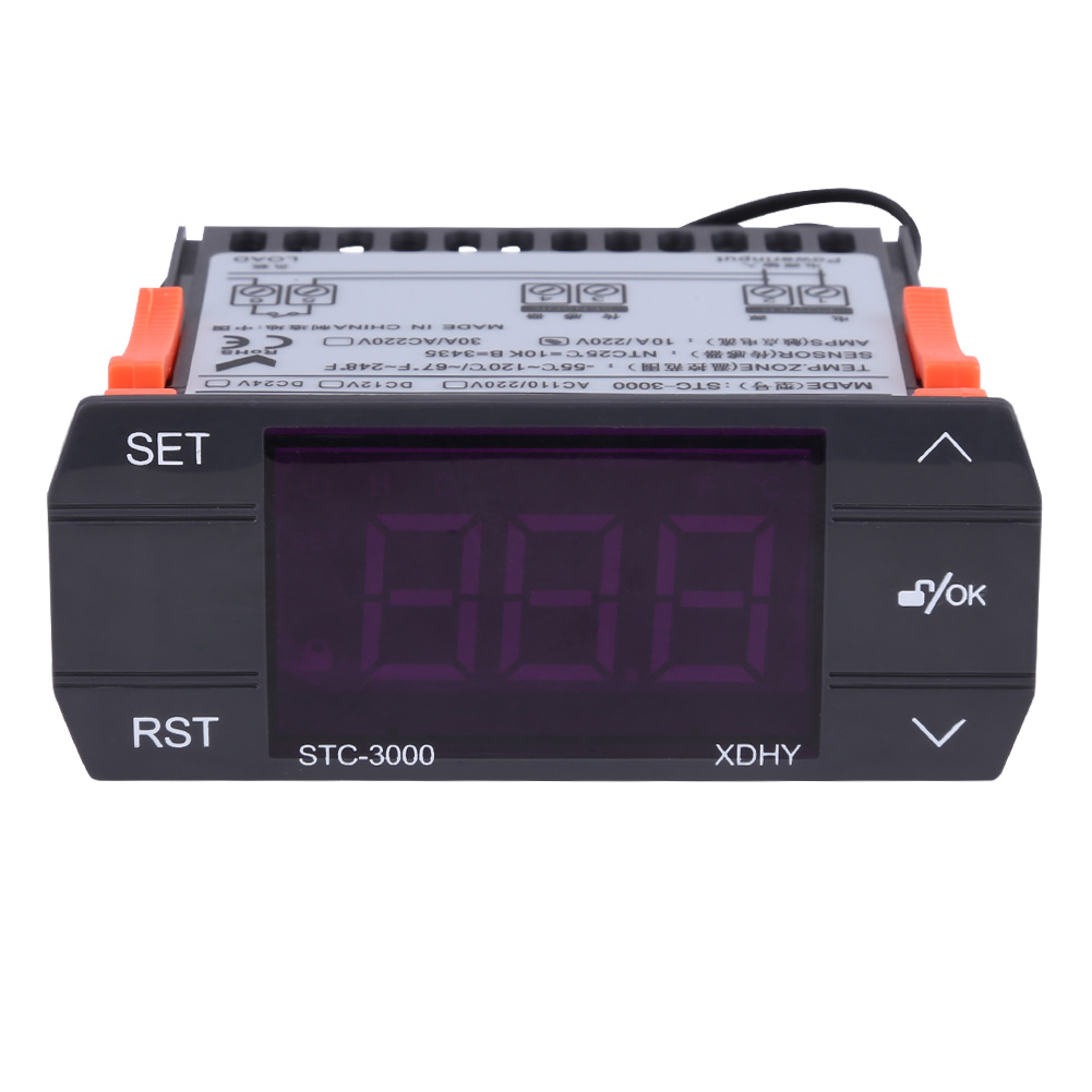 Stc-3000 110v-220v Touchscreen-digitalthermostat Mit Sensor, 10a Temperaturregler