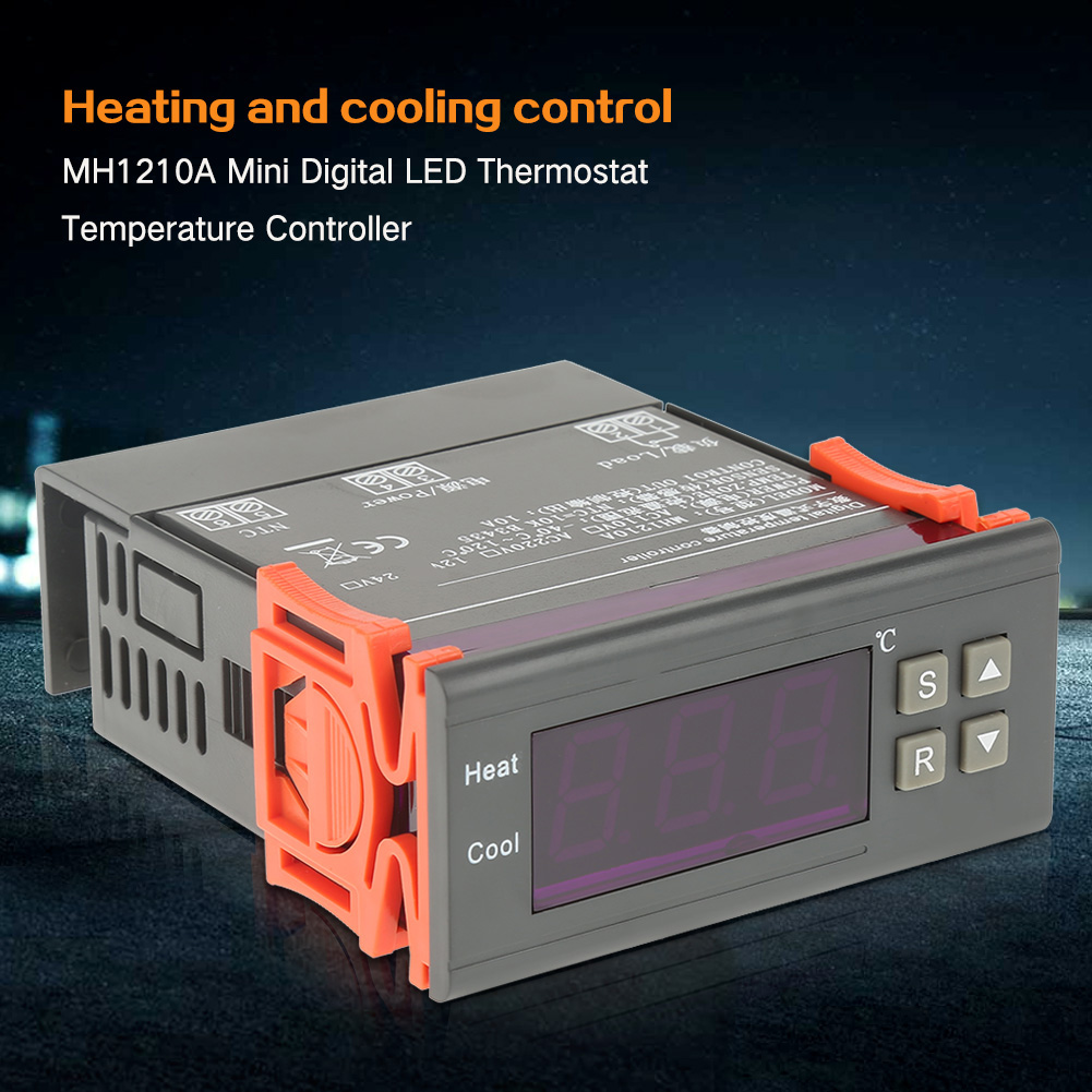Mh1210a Mini-led-digitalthermostat-temperaturregler Mit Sonde (dc12v)
