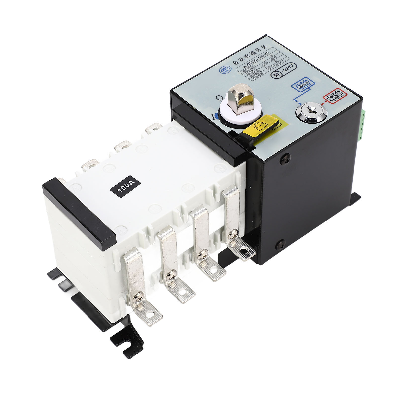 Automatischer 4p 100a Umschalter Mit Dualer Stromversorgung, Intelligentem Wechselrichter Und Trennfunktion Für 400v-wechselstromgenerator