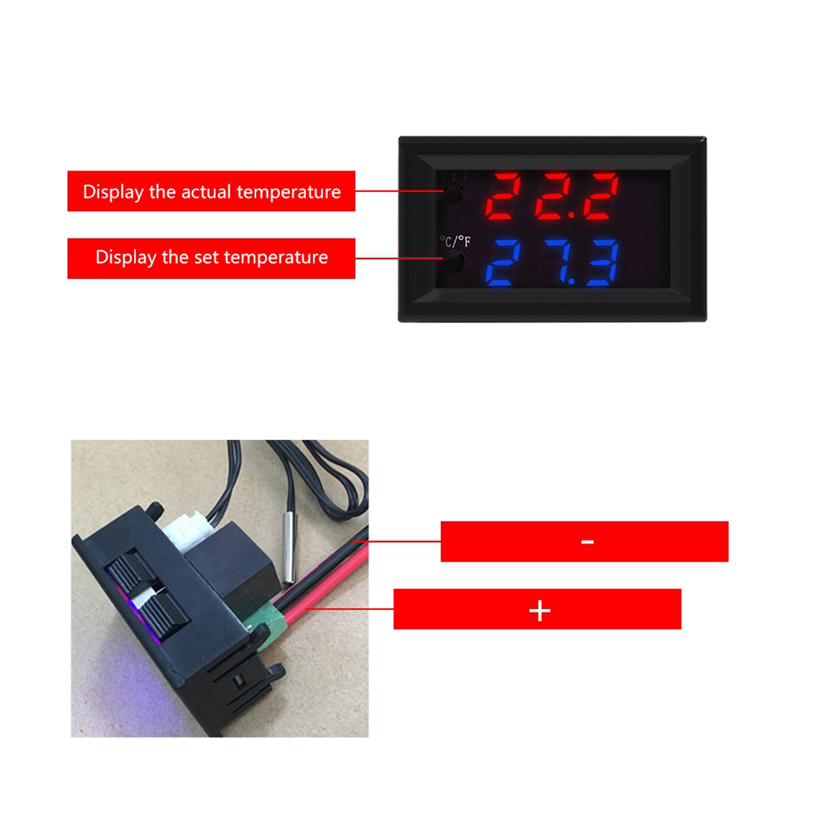 Xd-2048 Led-digitalthermostat, 12v-mikroprozessor-temperaturregler