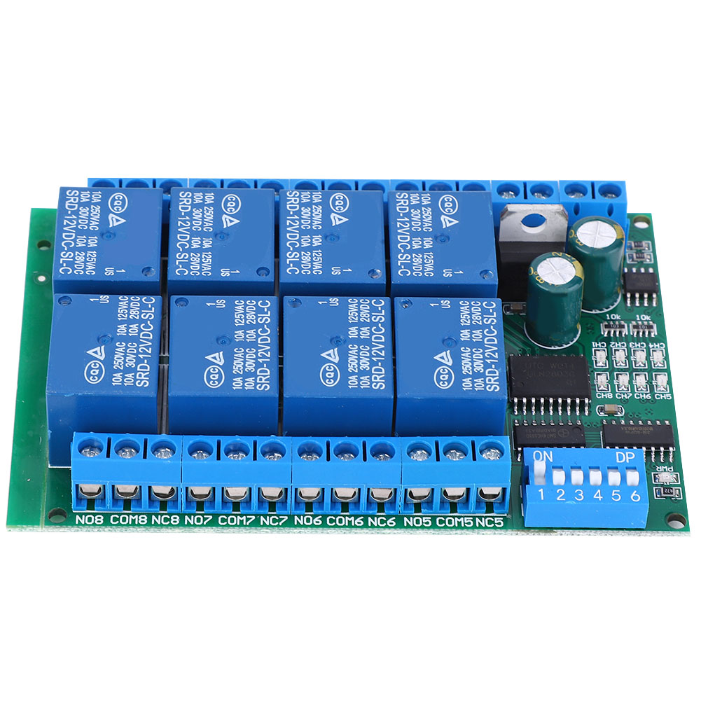 12v Dc 8-kanal Rs485 Programmierbares Steuerrelaismodul