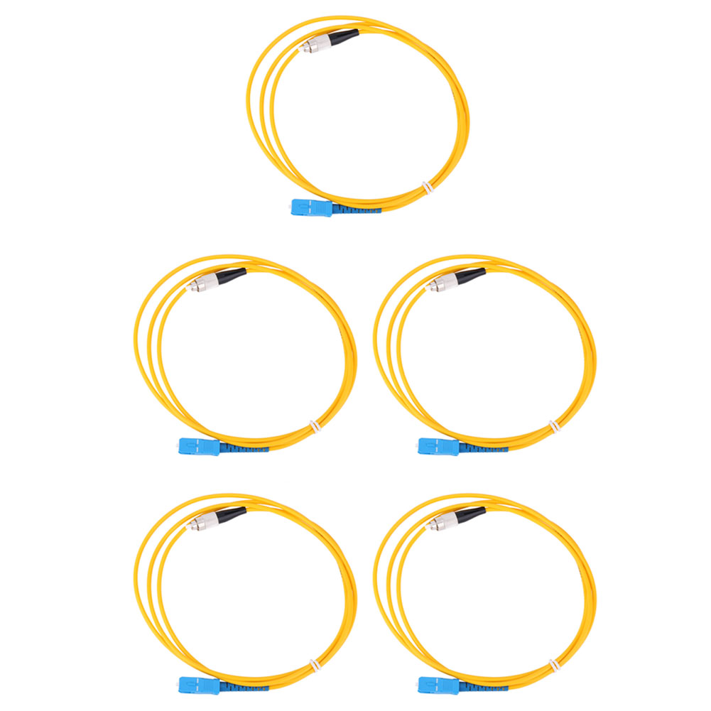 Singlemode-sc/fc-glasfaserkabel, Netzwerk-patchkabel, 5er-pack