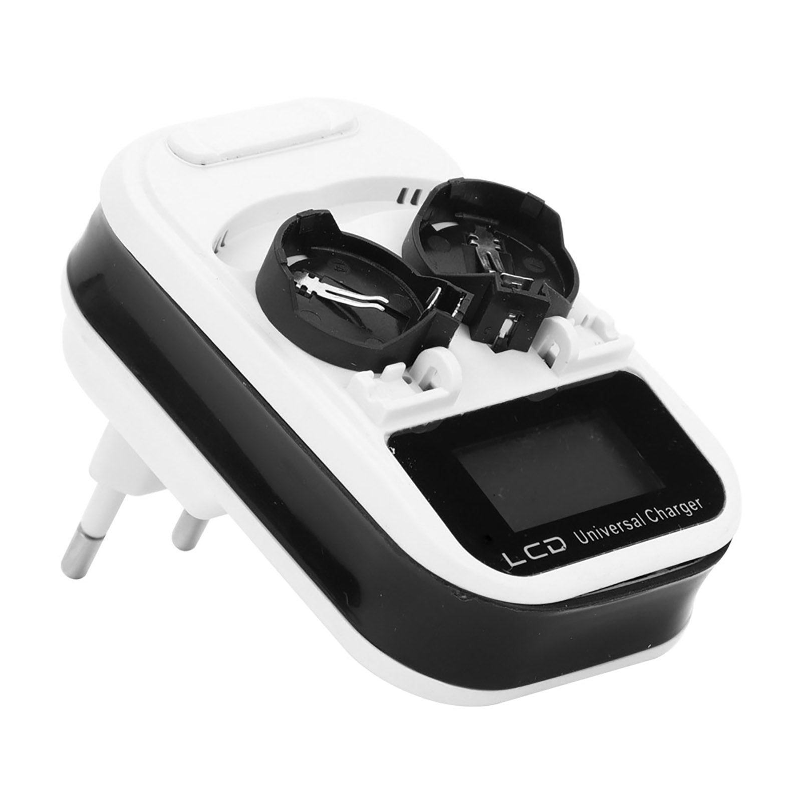 2er-pack Wiederaufladbares Ladegerät Mit Lcd-display Für Lithium-knopfzellen Der Typen Lir2016, Lir2025 Und Lir2032, Eu-stecker 100–240 V