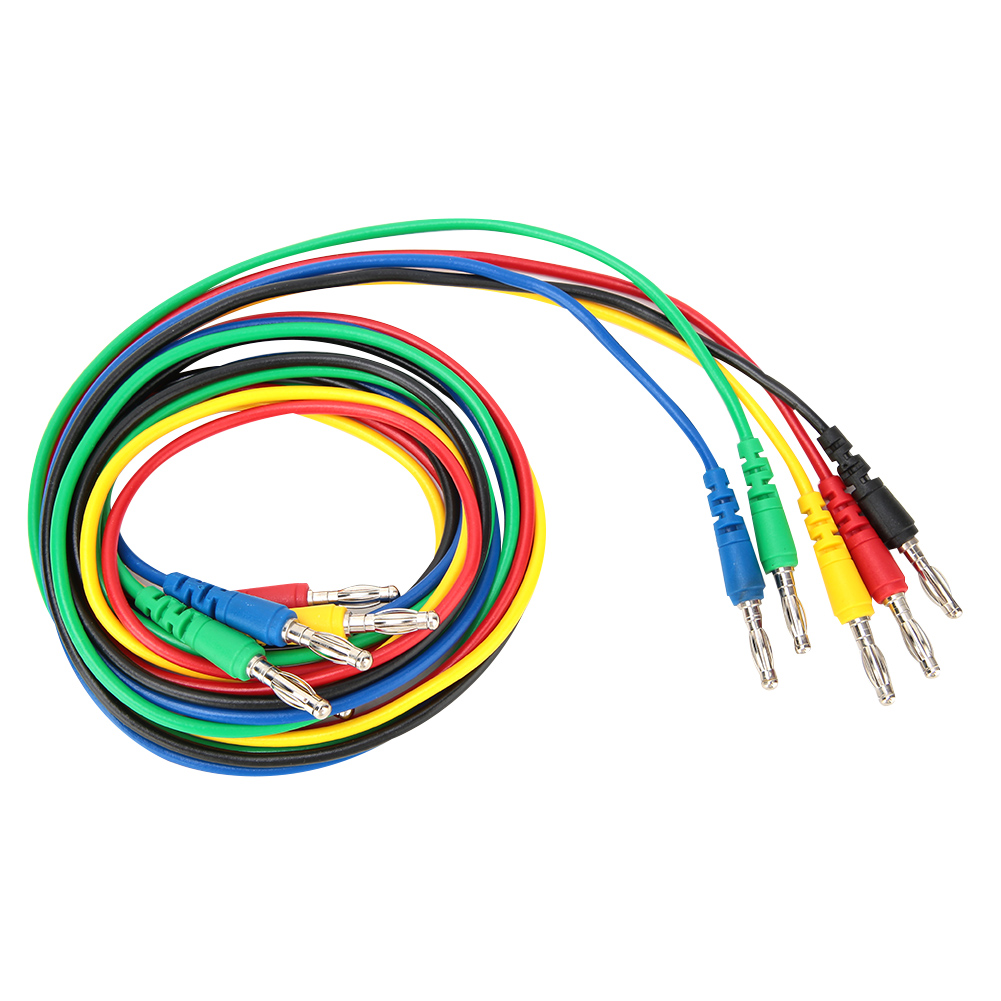 Packung Mit 10 Messleitungen (4 Mm), Bananenstecker (stecker Auf Stecker), Multimeterkabel Mit Spritzgegossenen Steckverbindern