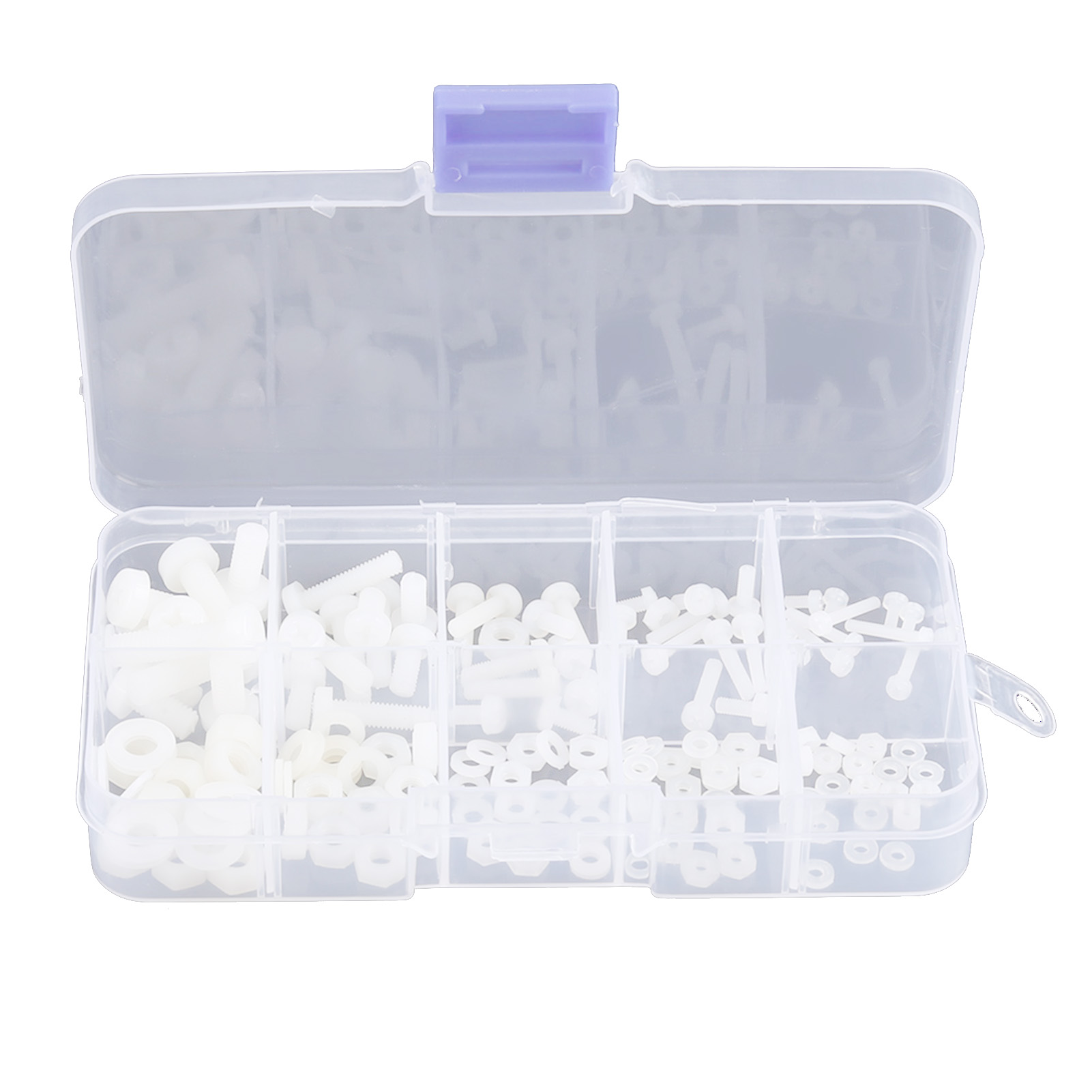 150-teiliges Set Mit Schrauben, Muttern, Unterlegscheiben Und Bolzen Der Größen M2, M2,5, M3, M4 Und M5, Sortiert In Einer Box