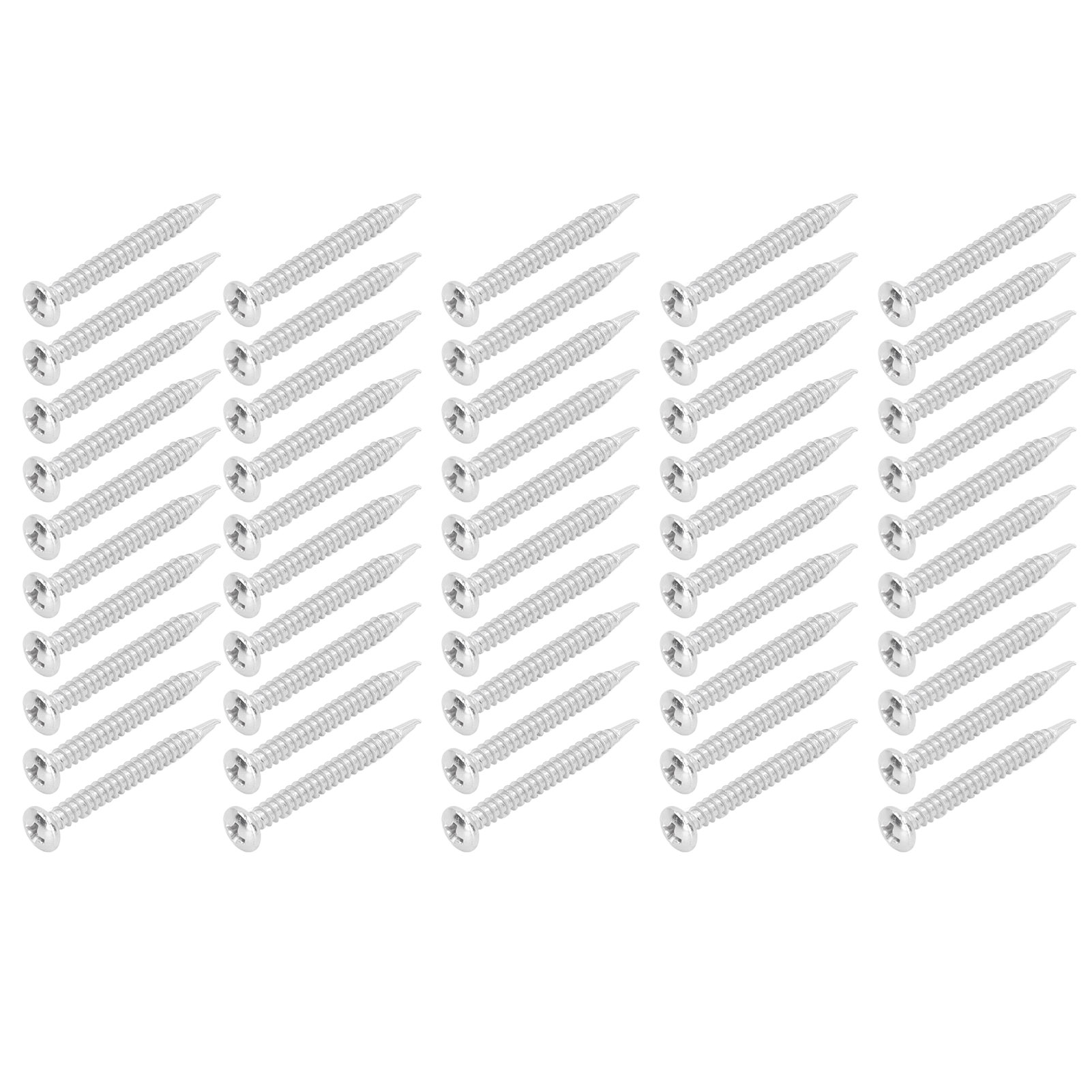 Selbstbohrende Rundkopf-maschinenschrauben Aus Edelstahl 304, 50er-packung, Blechschrauben M4,2 X 38, Befestigungsmaterial
