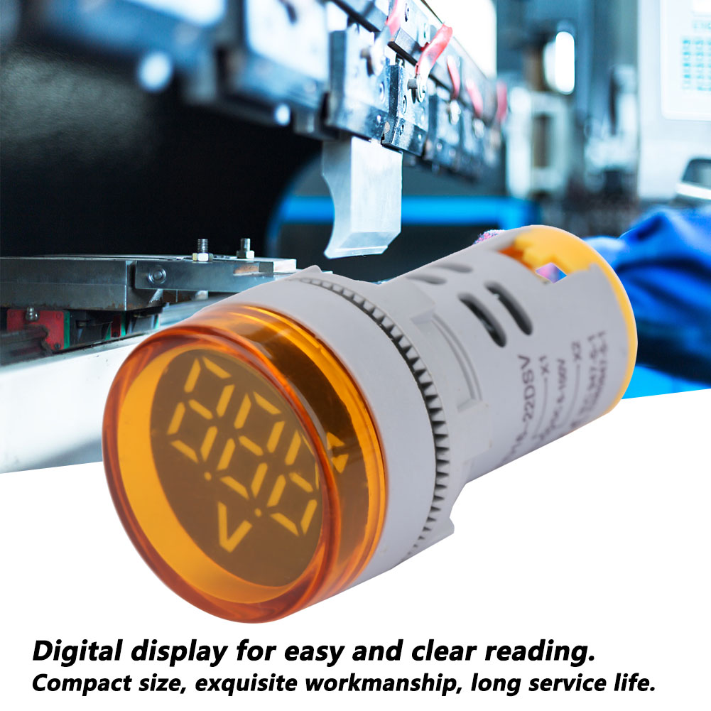 Digitales Led-voltmeter Mit Gleichspannungsanzeige, Runder Gelber Tester
