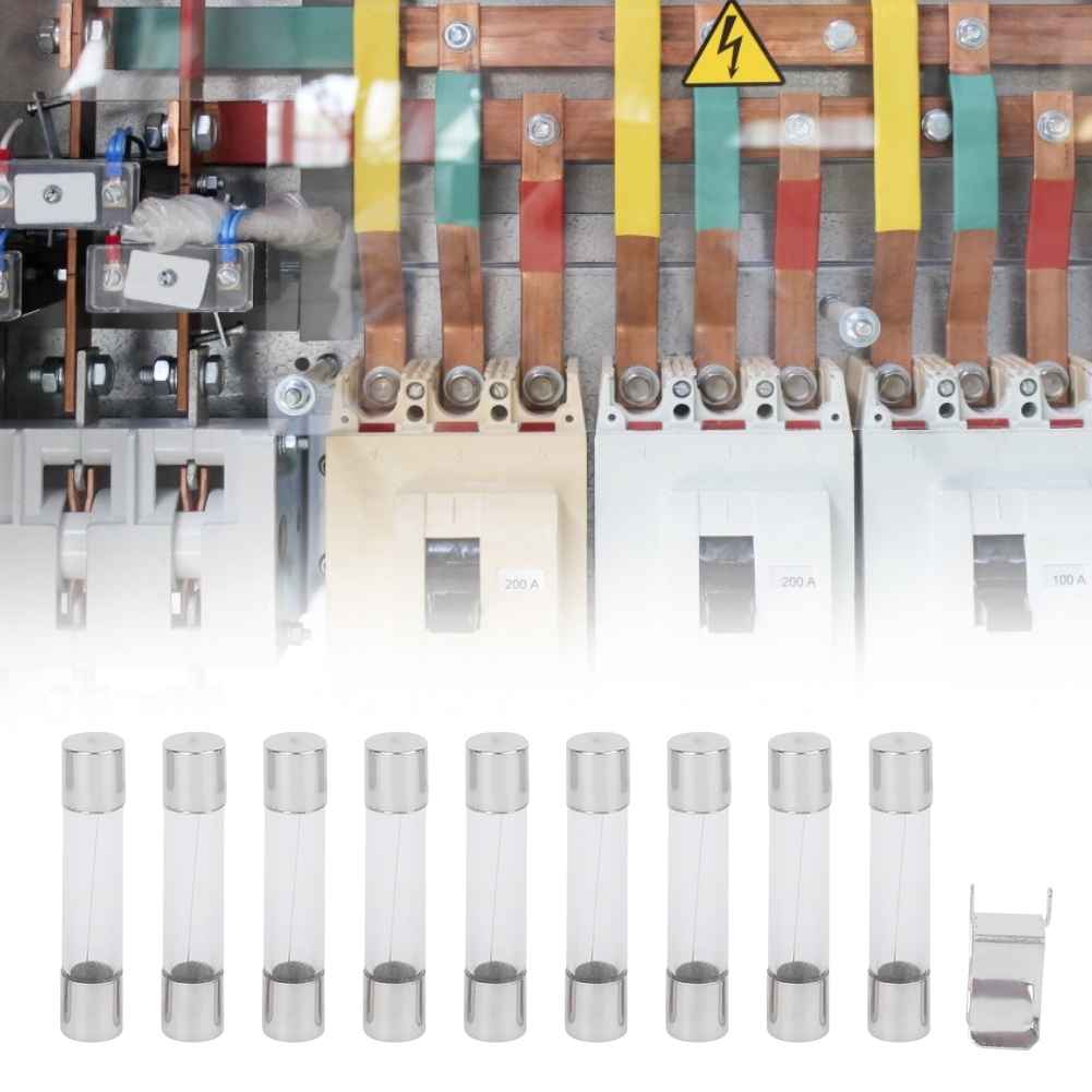 82-teiliger Glassicherungssatz, 6 X 30 Mm, 250 V, 0,5 A Bis 30 A, Mit Sicherungshalter, Verschiedene Farben