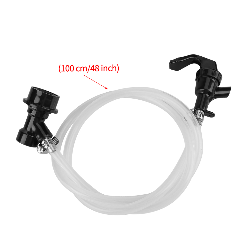 Set Mit 2 Schnellkupplungs-kugelgelenken + 100 Cm Bierschlauch Für Handpumpe, Picknick Und Bierfass