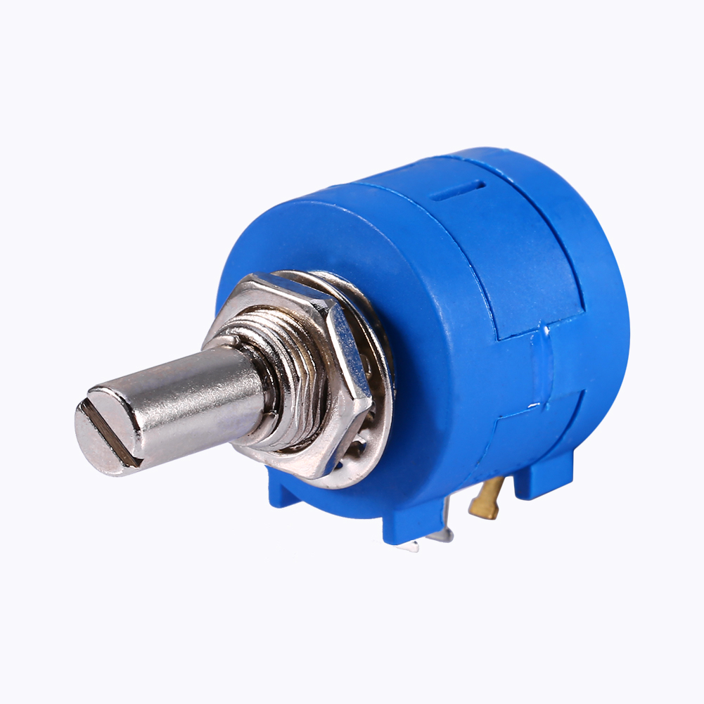 10-gang-drehpotentiometer 10k Ohm 3590s-2-103l, Präzisionsgewickelte Anschlüsse, Mit Drehknopf, Metallachse, Serie 3590s.