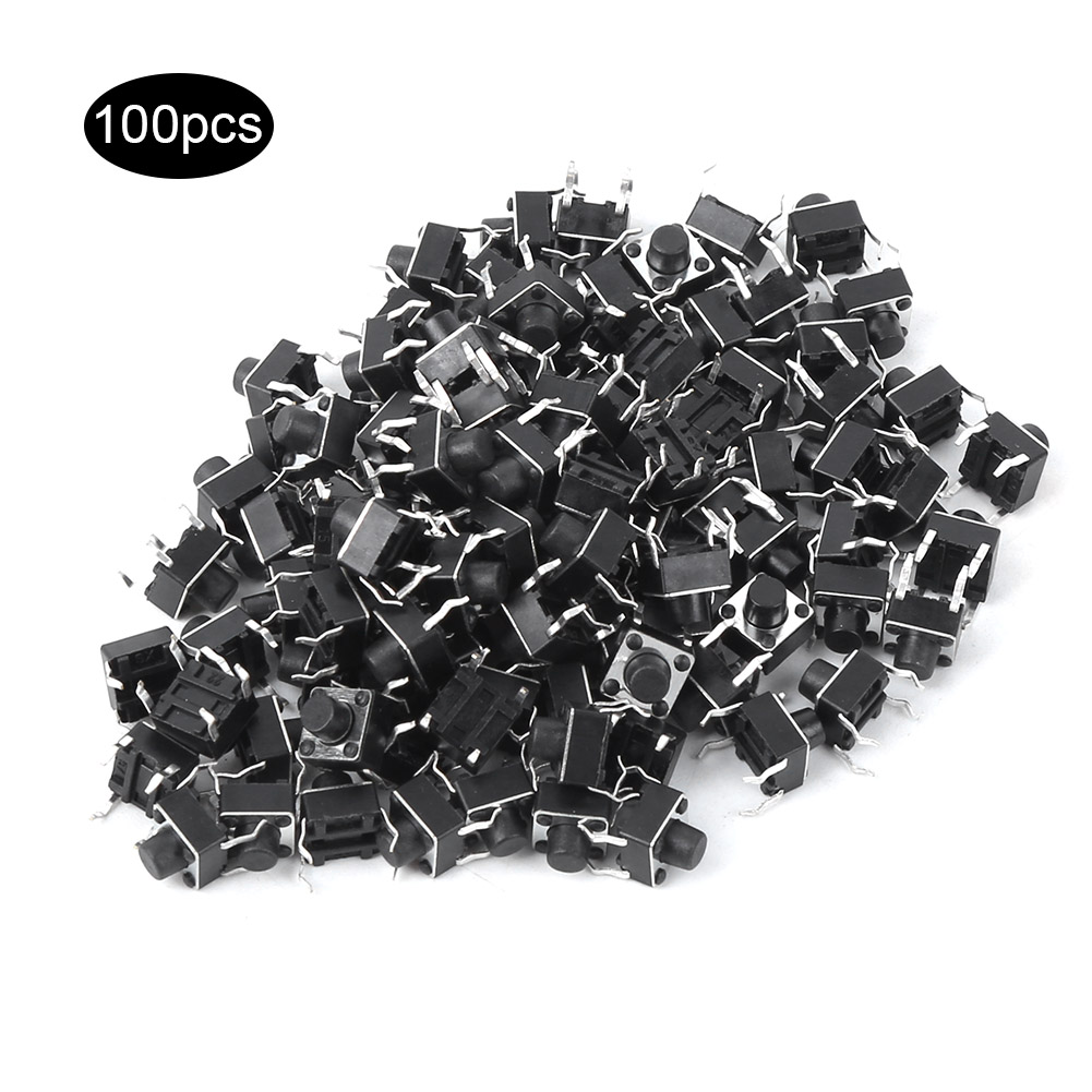 100 Stück Mini-mikroschalter Für Momentandrucktasten, 6 X 6 X 6 Mm