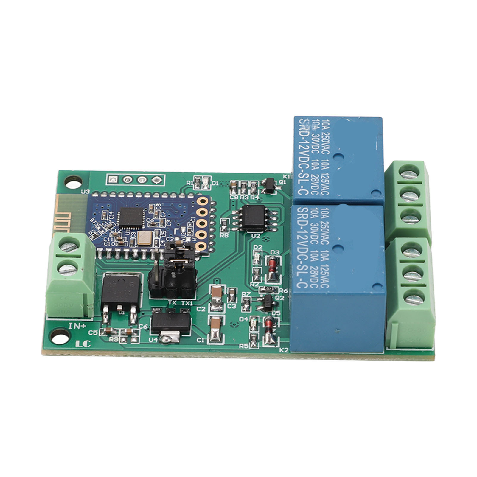 2-kanal-bluetooth-relaismodul-schaltplatine Mit Fernsteuerung Per App Und Kontrollleuchte, 12 V Dc