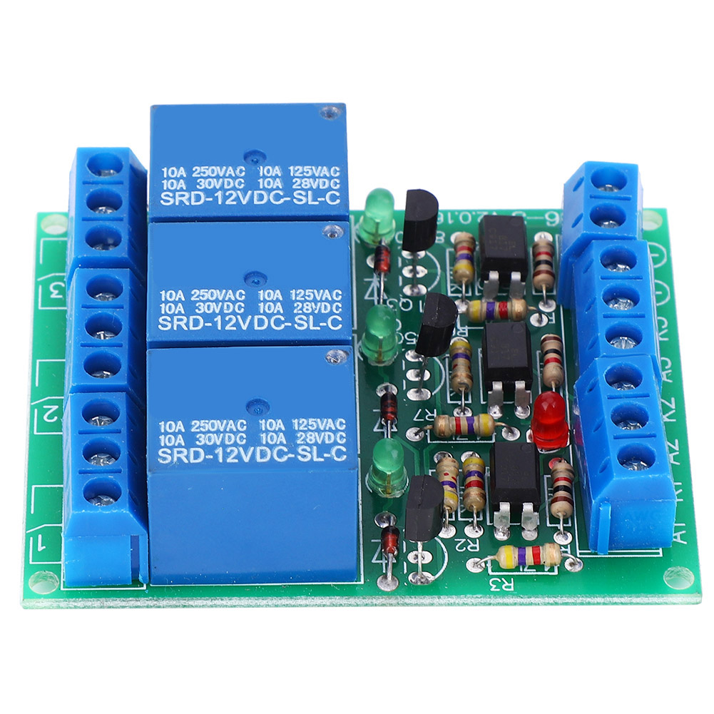 3-kanal-hochpegel-triggerrelaismodul Mit Optokoppler-isolation, 12 V Dc, 10 A