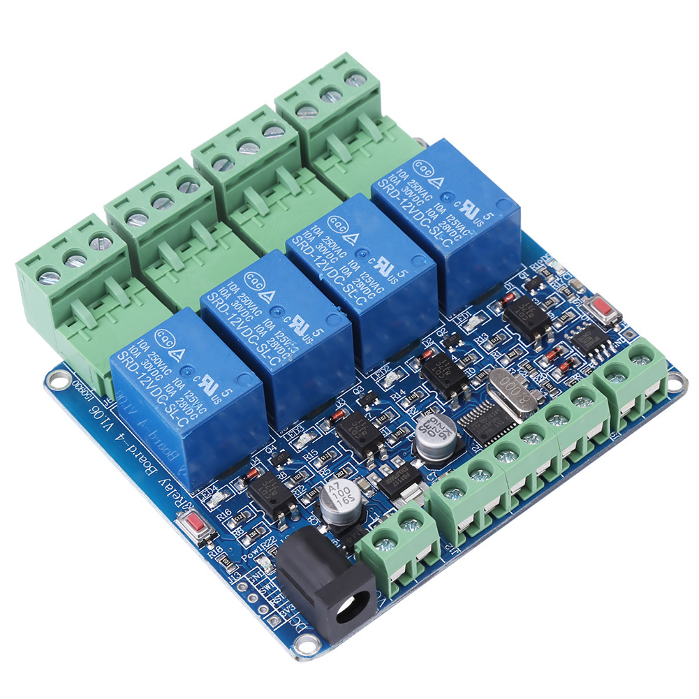 Stm8s103f3 4-kanal-relaismodul Mit Rs485-kommunikation Für Die Automatisierung