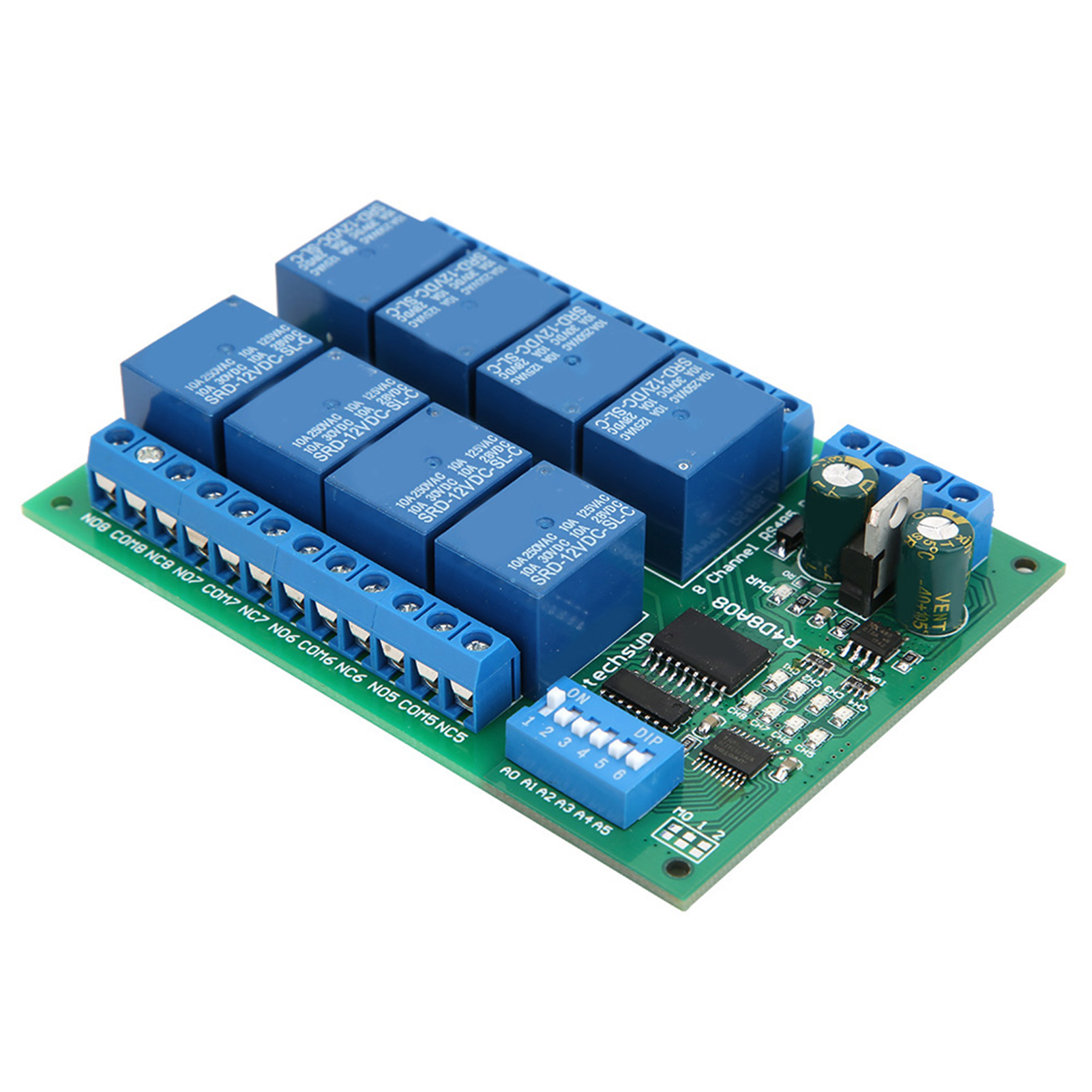 8-kanal-rtu-modul, 12-v-relais, Rs485, Sps-erweiterungskarte, Fernsteuerung, Industrieautomation