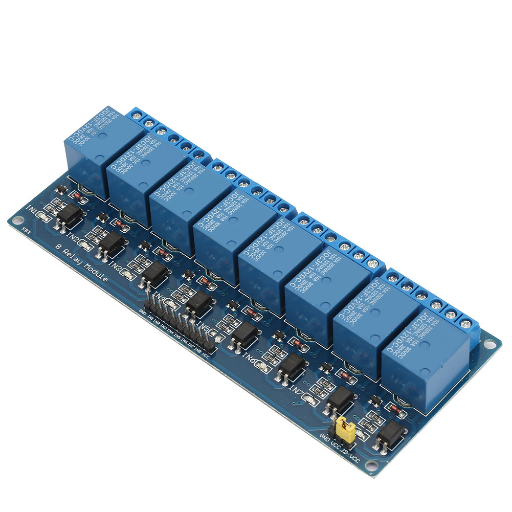 8-kanal-relaismodul Mit Optokoppler-isolation, 12v Blaue Karte Für Sps-industriesteuerung