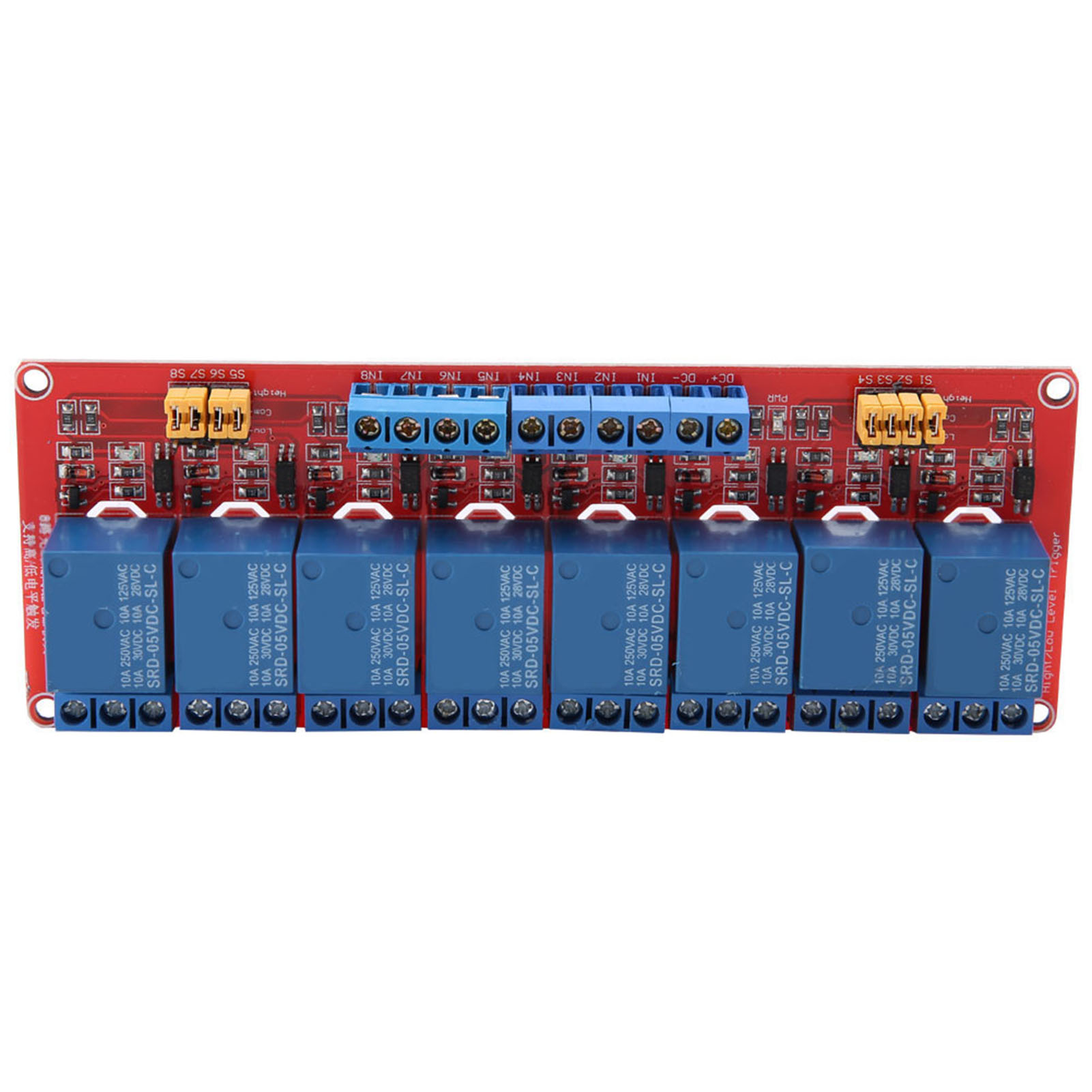 8-kanal-optokoppler-relaismodul, 5 V, High- Und Low-triggerung, Steuerplatine