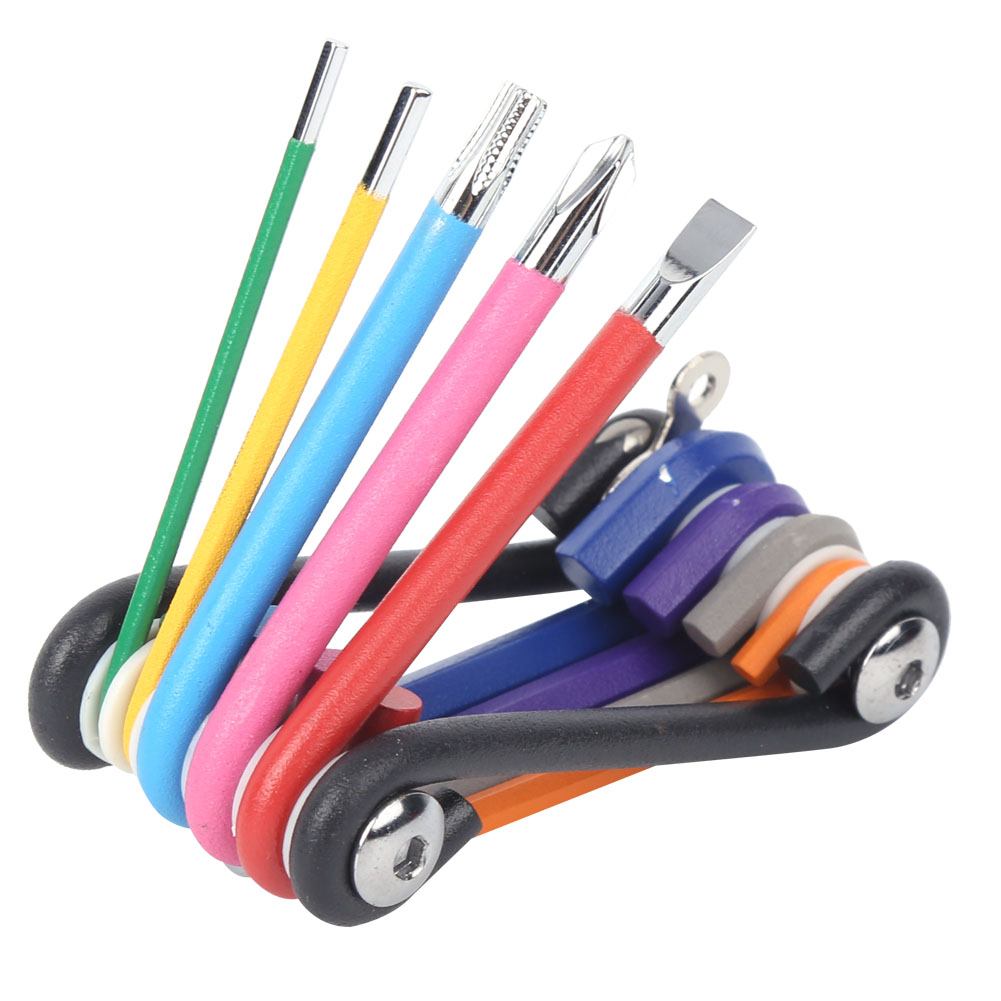 9-in-1 Mini-multifunktions-fahrradreparaturset Mit Inbus-, Sechskant-, Torx- Und Kreuzschlitzschraubendrehern – 9-teiliges Set