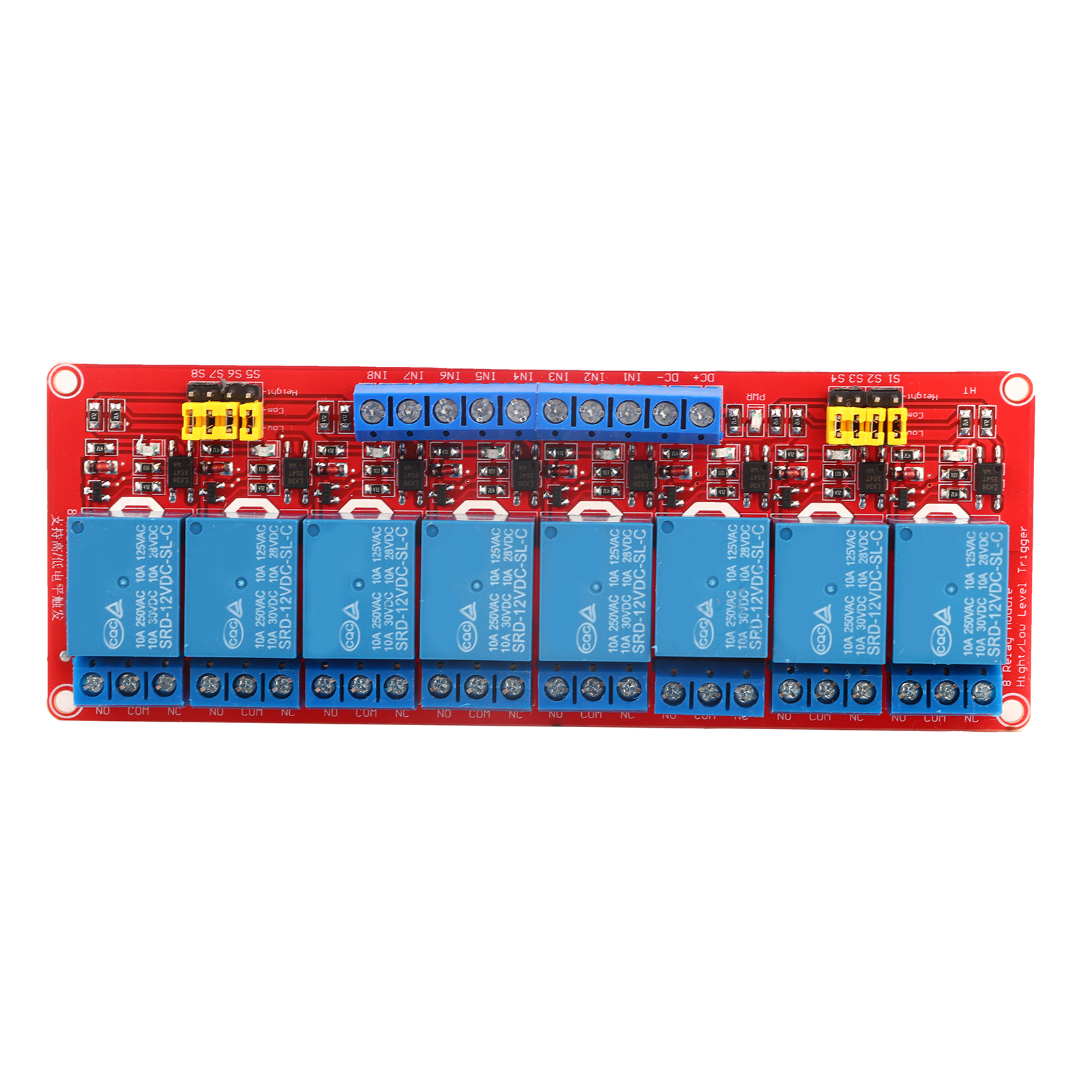 8-kanal-optokoppler-relaismodul, 12 V, High- Und Low-pegel-triggerung, Steuerplatine