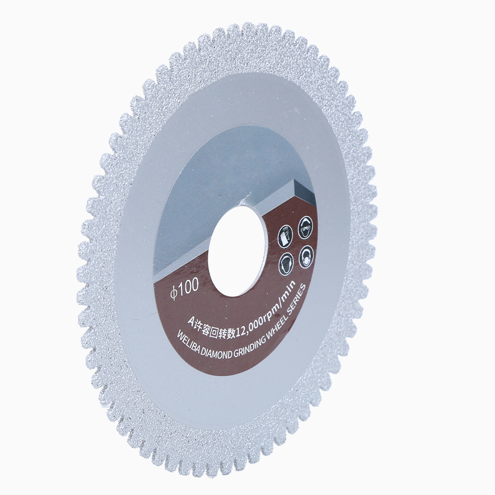 100 Mm Diamantscheibe Mit Körnung 60, Segmentiertes, Gelötetes Sägeblatt, Polierzubehör Zum Schleifen, Schneiden Und Polieren, Professionelles Heimwerkerwerkzeug, 1 Stück.